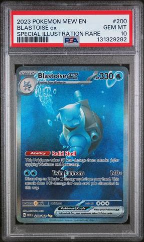 2023 Pokemon Mew En-151 200 Blastoise Ex Special Illustration Rare
