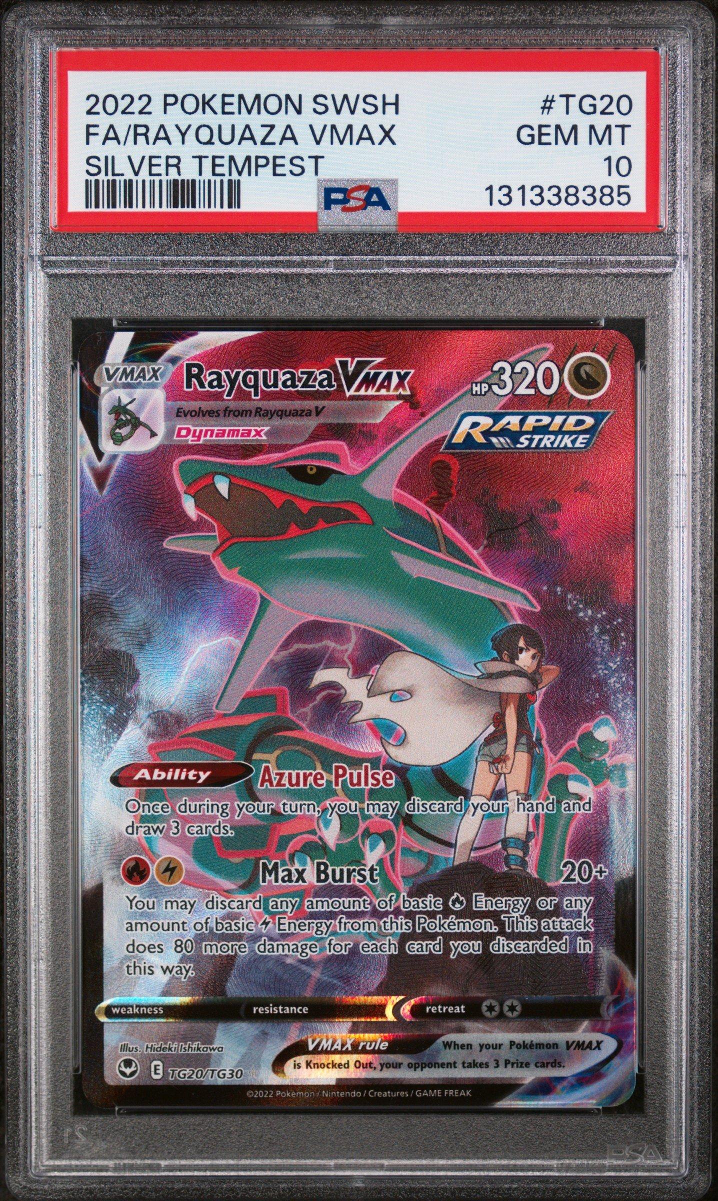 pokemon silver tempest card price 2022 Sword & Shield Tg20 Full Art/rayquaza Vmax PSA 10 Graded complete your set pokemon silver tempest card price