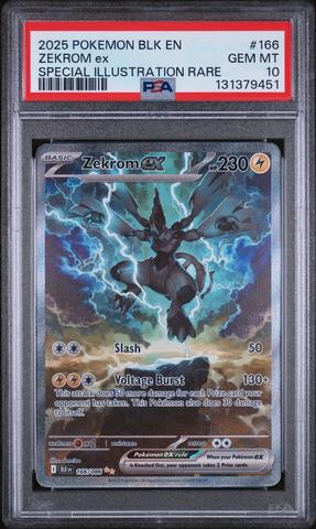 2025 Pokemon Blk En-black Bolt 166 Zekrom Ex Special Illustration