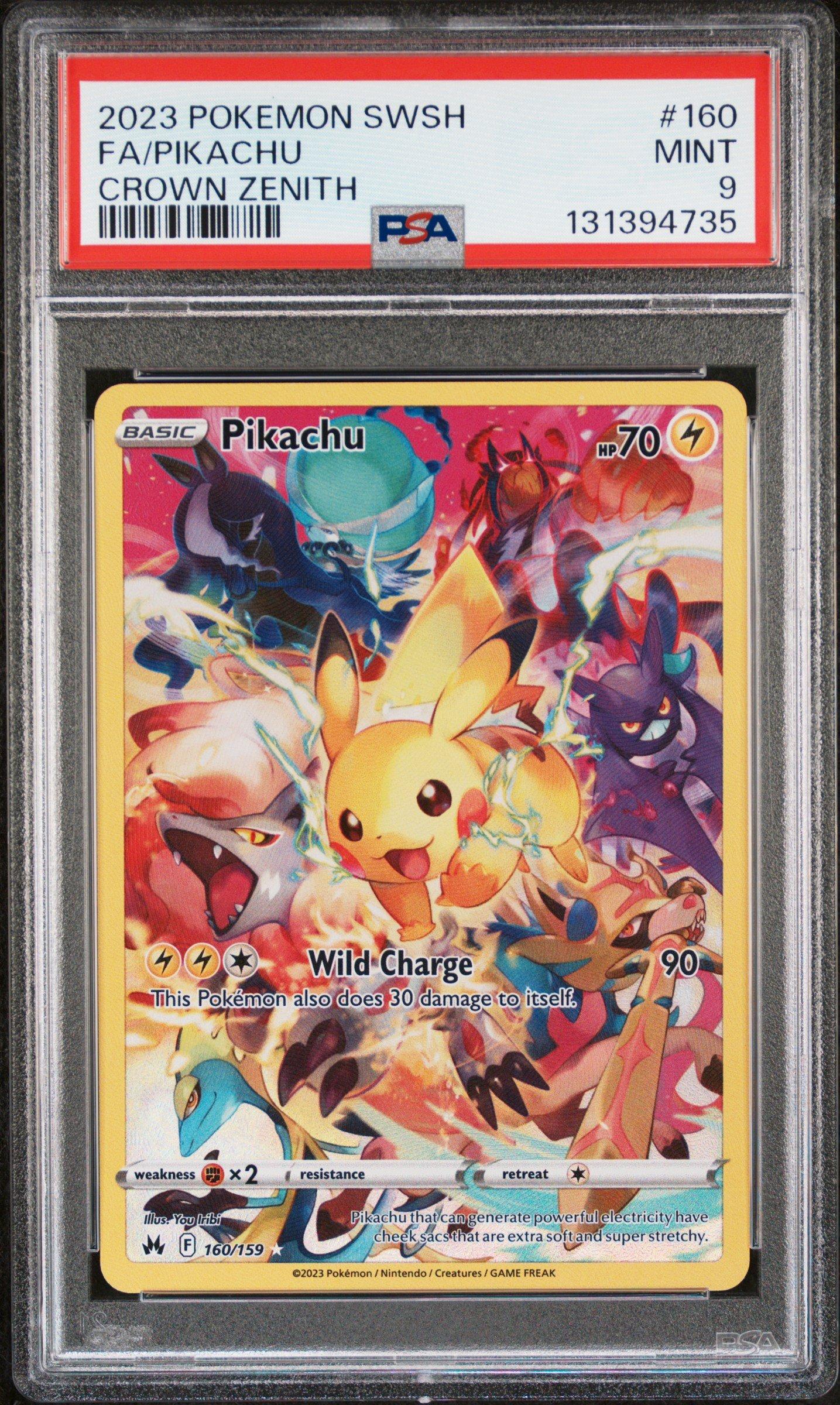 2023 Pokemon Sword And Shield Crown Zenith 160 Full Art/pikachu