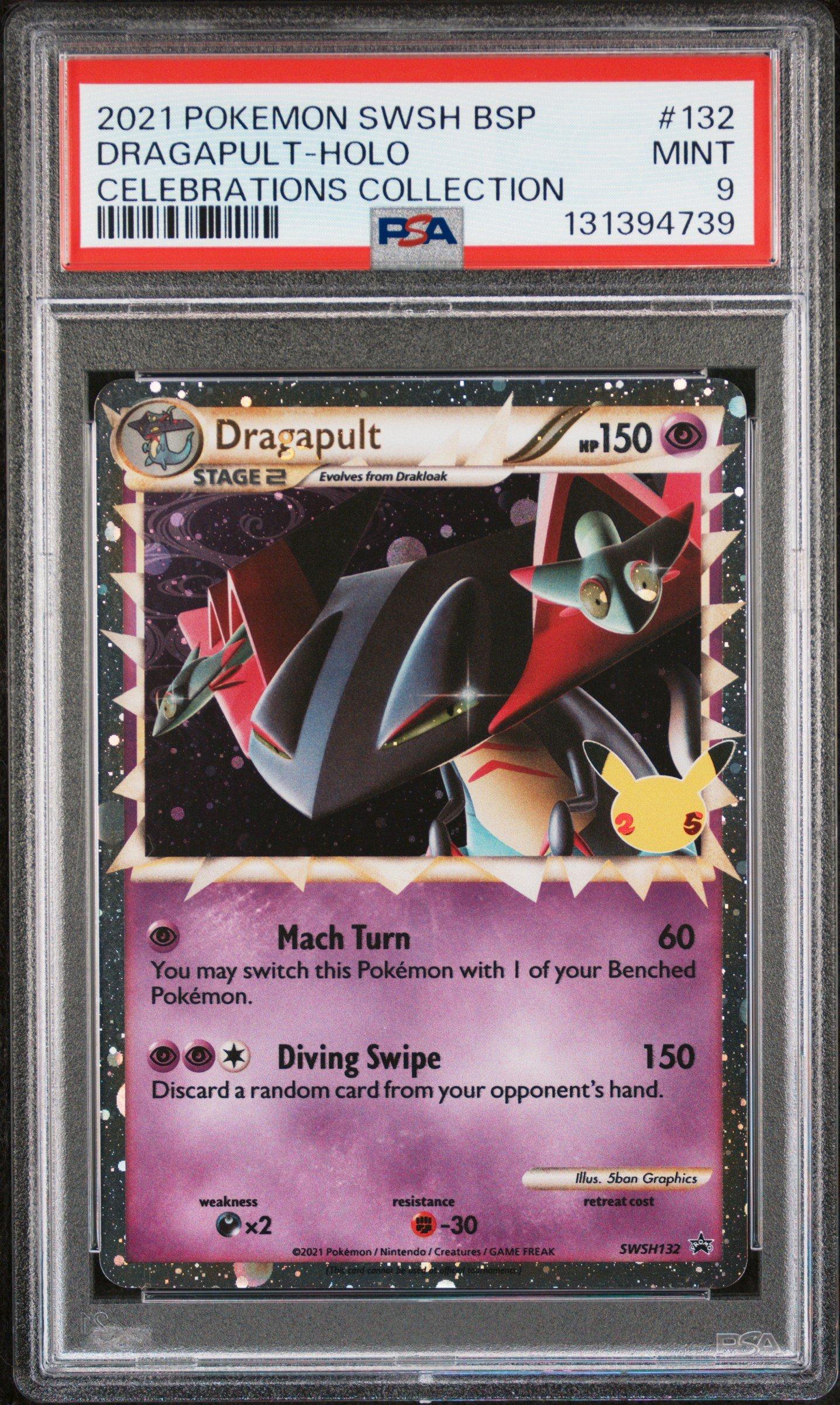 pokemon dragapult card Pokmon TCG: Celebrations Collection (Dragapult Prime) [Psychic][Psychic] Phantom Force 120 Put 3 damage counters on your opponents Benched Pokemon in any way you like. Pokemon Promo Dragapult V Swsh096