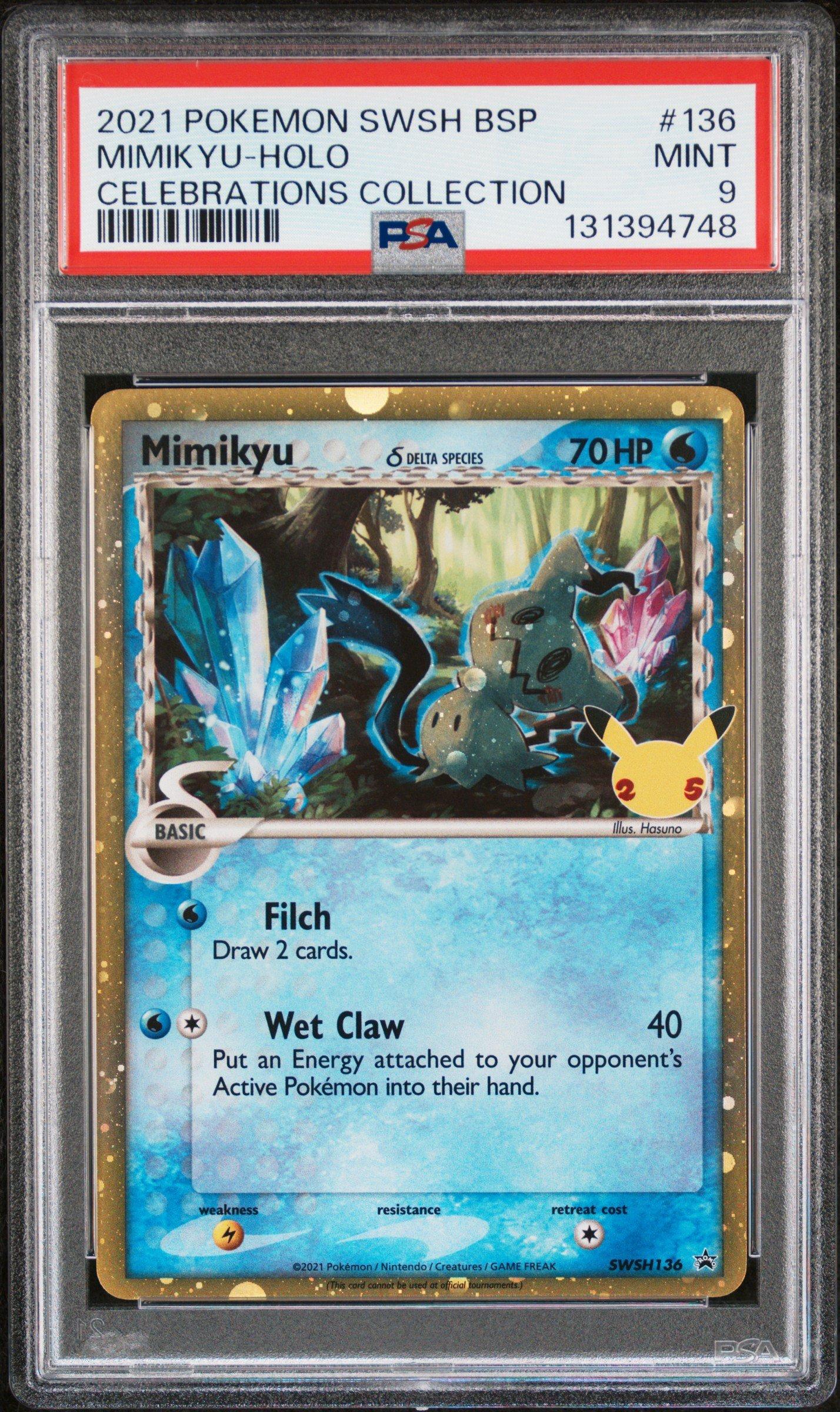 2021 Pokemon Swsh Black Star Promo 136 Mimikyu-holo Celebrations