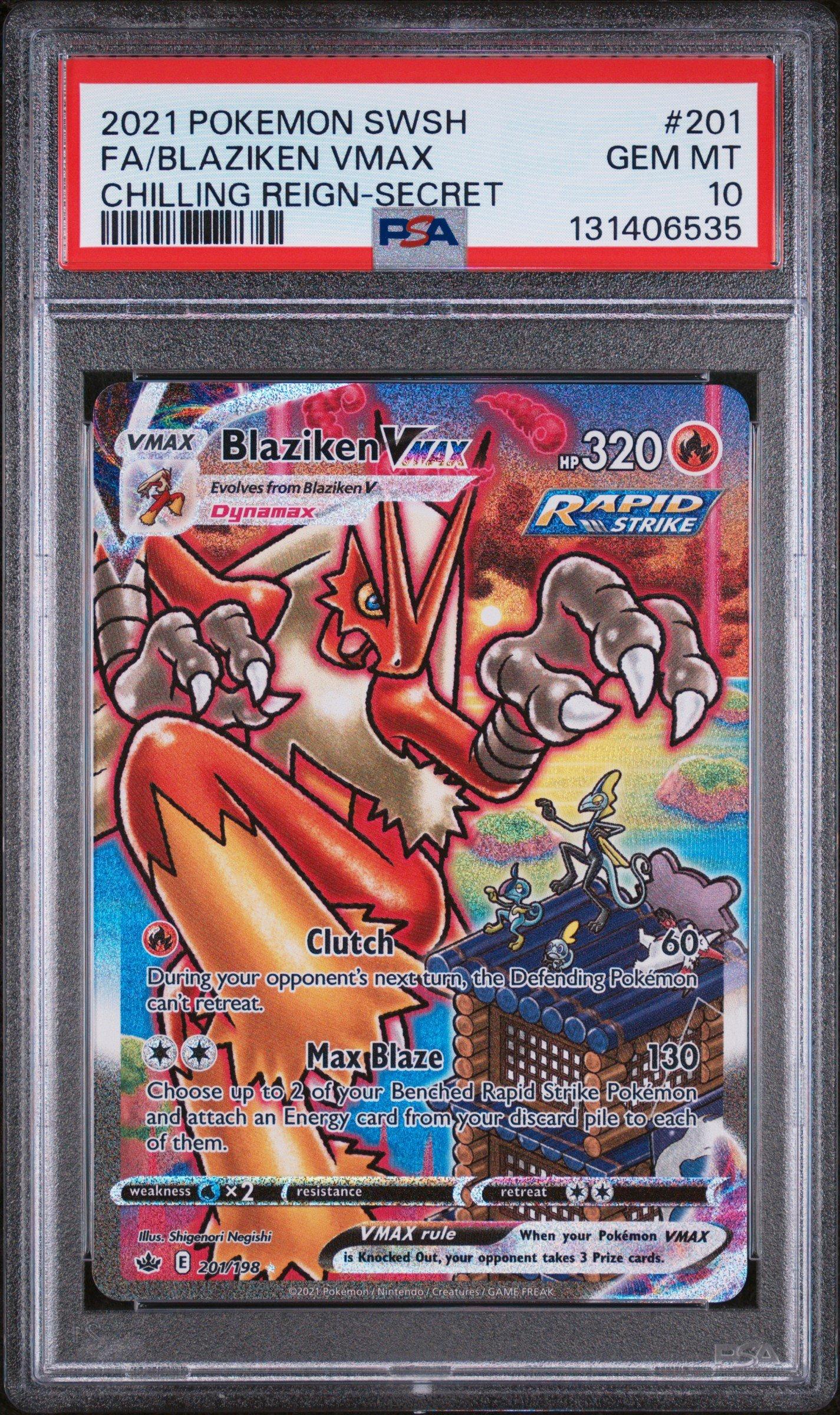 2021 Pokemon Sword & Shield Chilling Reign 201 Full Art/blaziken