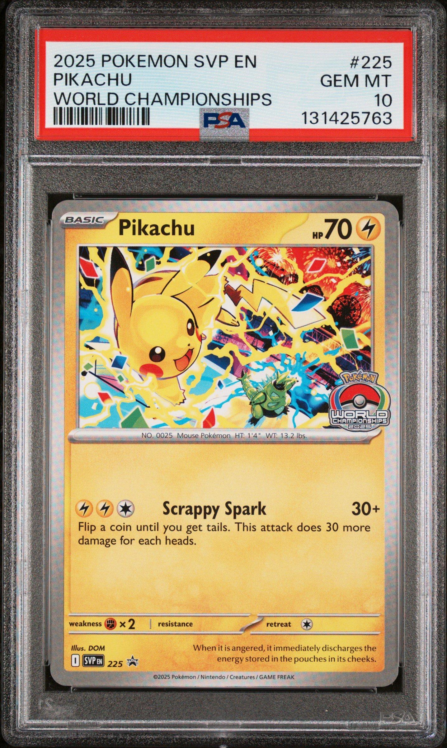 2025 Pokemon Svp En-sv Black Star Promo 225 Pikachu World