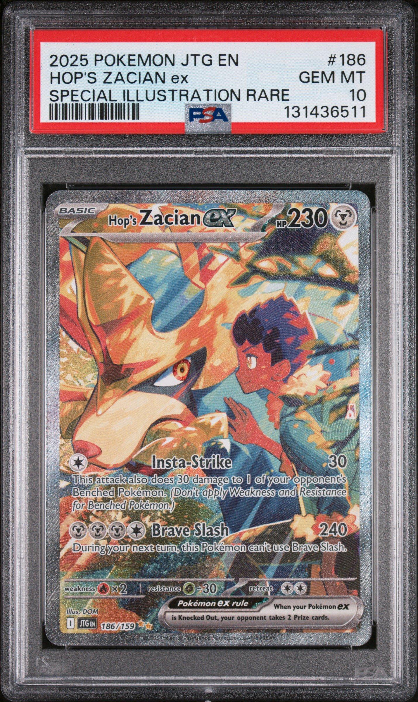 2025 Pokemon Jtg En-journey Together 186 Hop's Zacian Ex Special