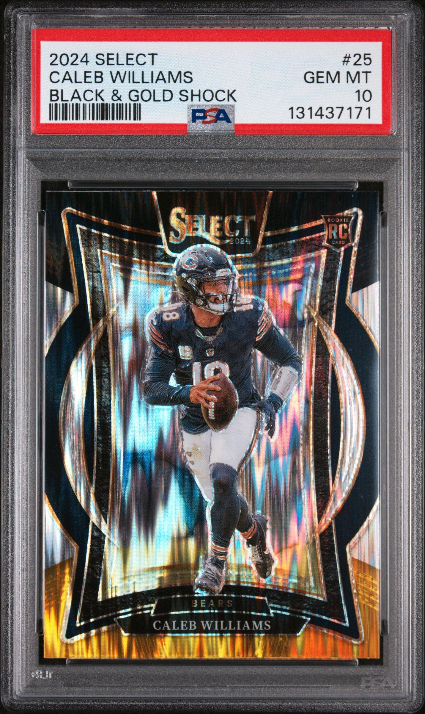 25 Caleb Williams Black & Gold Shock PSA 10 Graded Card | GameStop