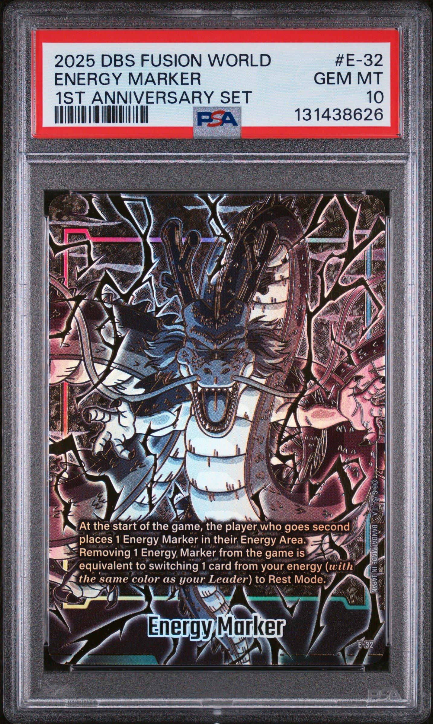 2025 Dragon Ball Super Card Game Fusion World 1st Anniversary Set E-32 Energy Marker PSA 10