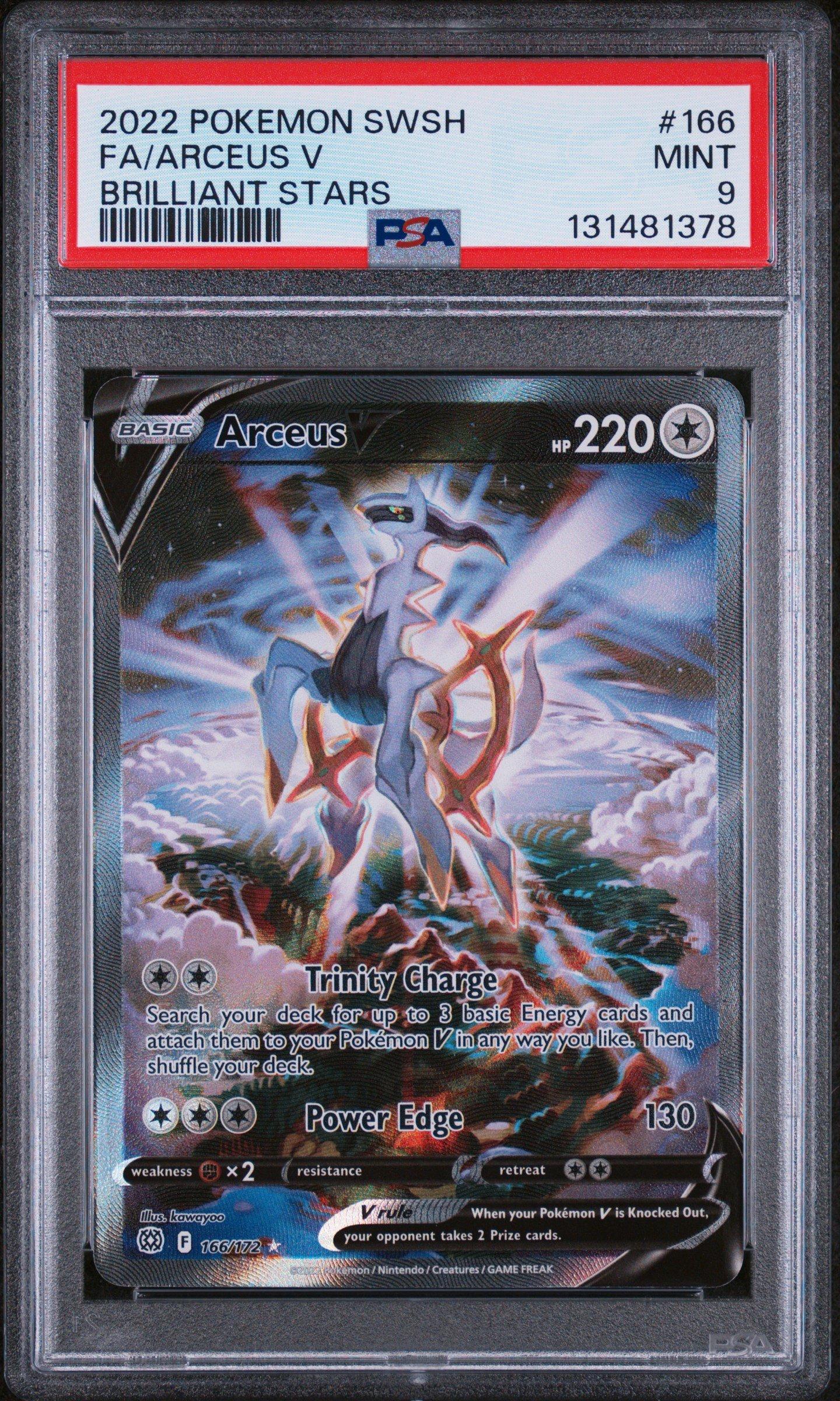 arceus pokemon card brilliant stars V 2022 Ultra Rare #166 PSA Authenticated 10 Honor the incredible history of the TCG hobby by adding this Arceus VSTAR 2022 Pokemon Brilliant Stars Ultra Rare #184 PSA Authenticated 9 Card to your vault Arceus VSTAR - SWSH09: Brilliant