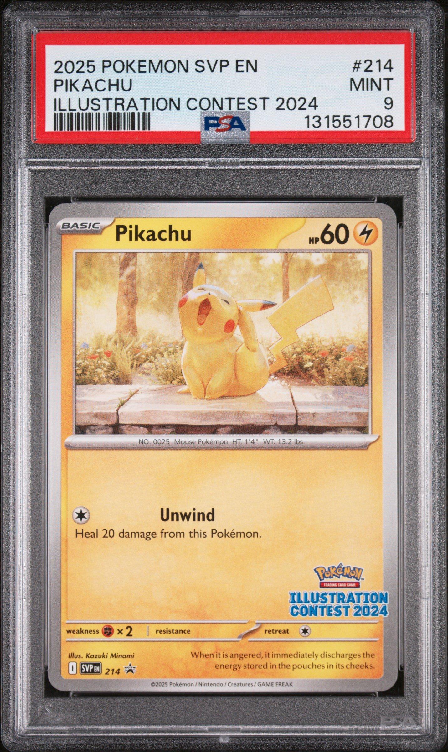 2025 Pokemon Svp En-sv Black Star Promo 214 Pikachu Illustration