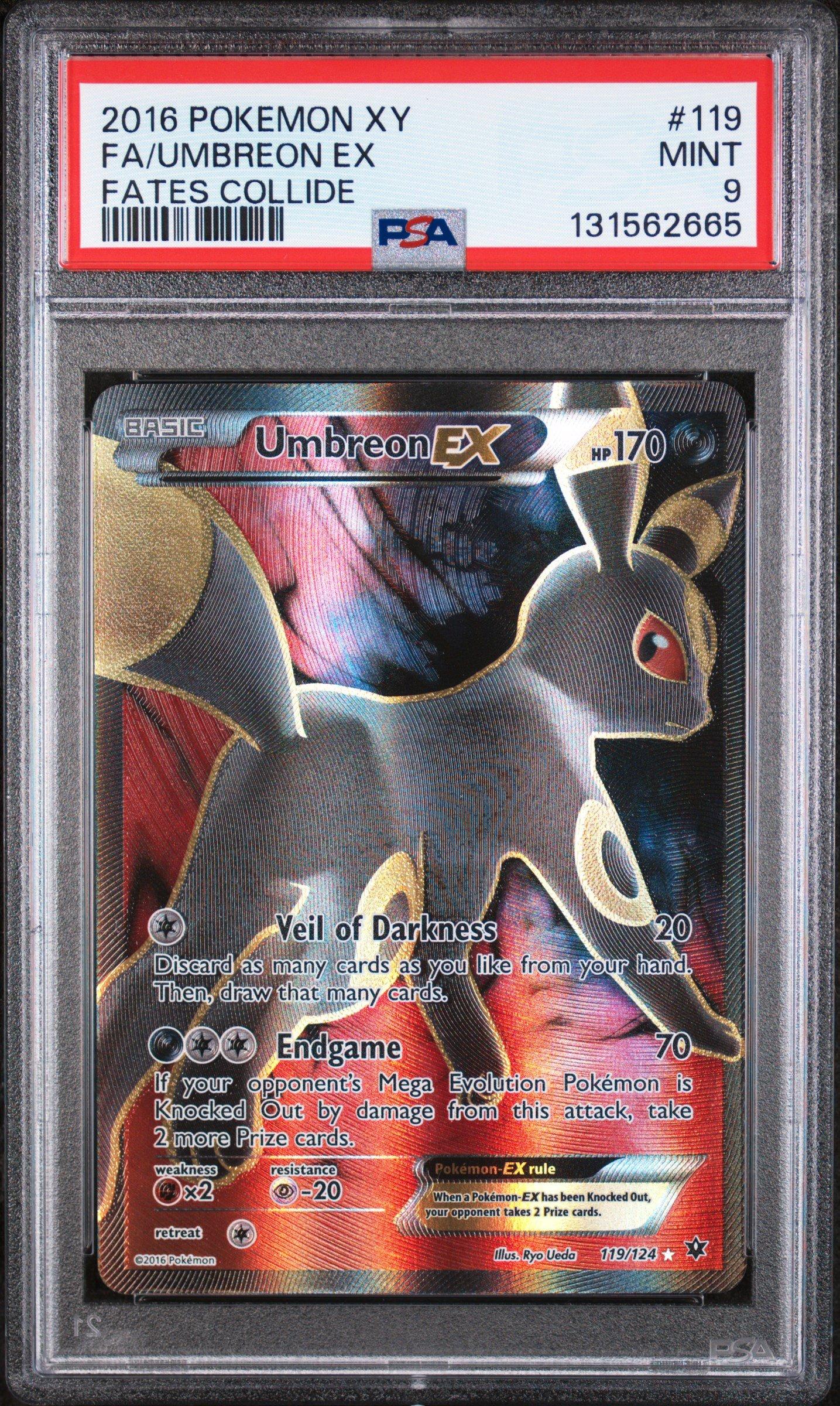 FA/Umbreon EX 2016年 Mint 9 1stエディション 2016 Pokemon Xy Fates Collide 119 Full Art/umbreon Ex PSA 9 Graded