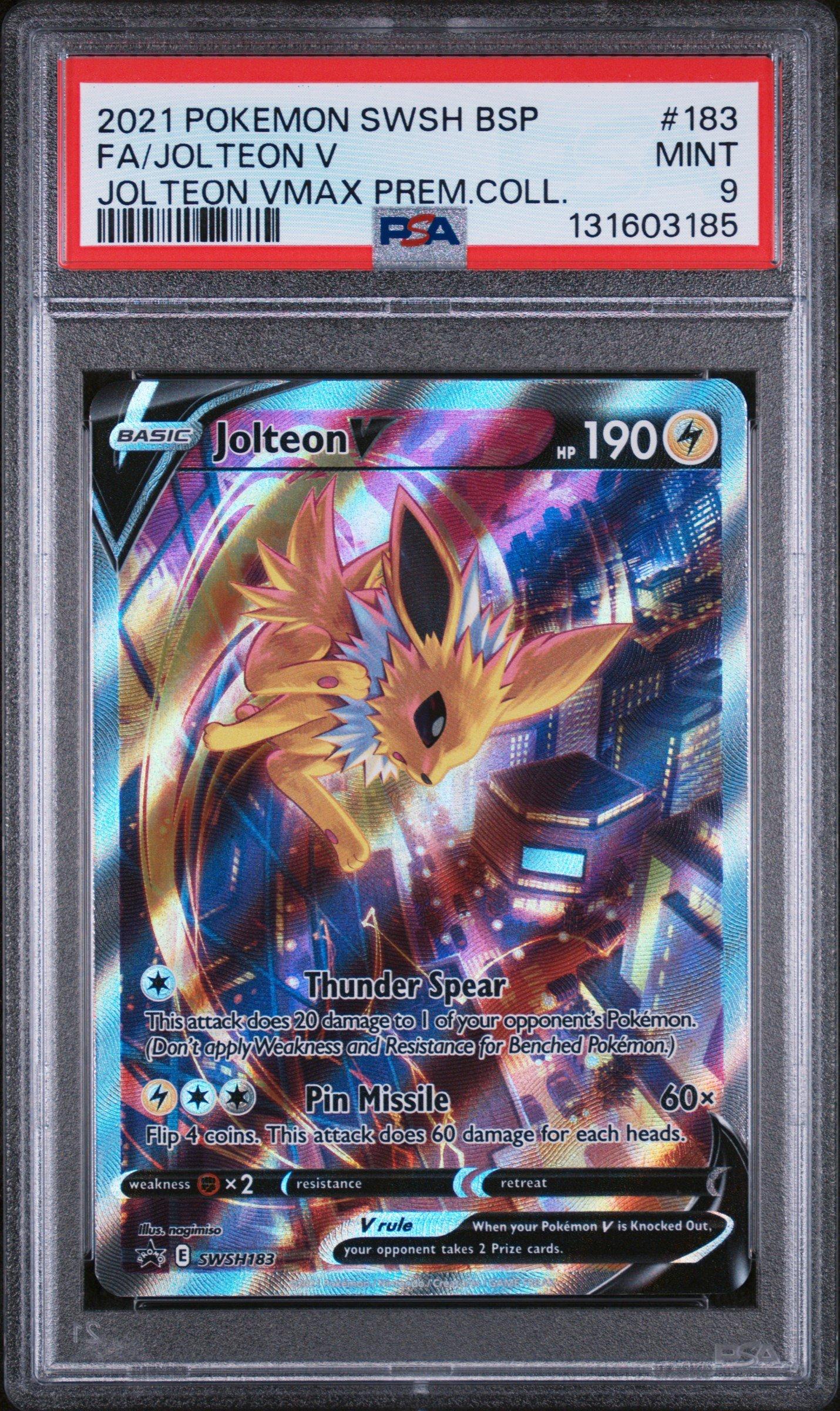 2021 Pokemon Swsh Black Star Promo 183 Full Art/jolteon V Jolteon