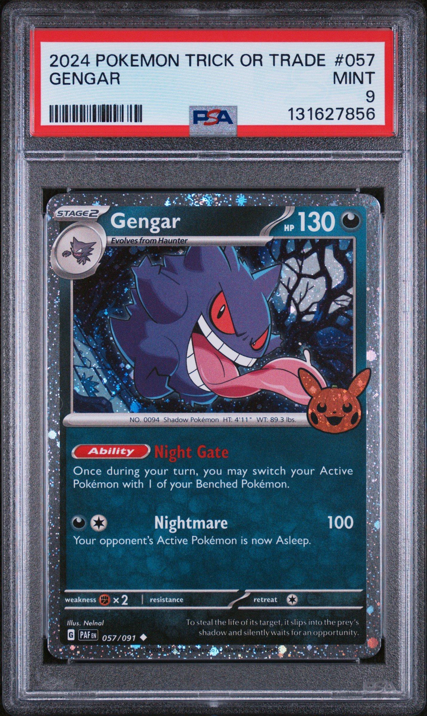 2024 Pokemon Trick Or Trade 057 Gengar PSA 9 Graded Card | GameStop