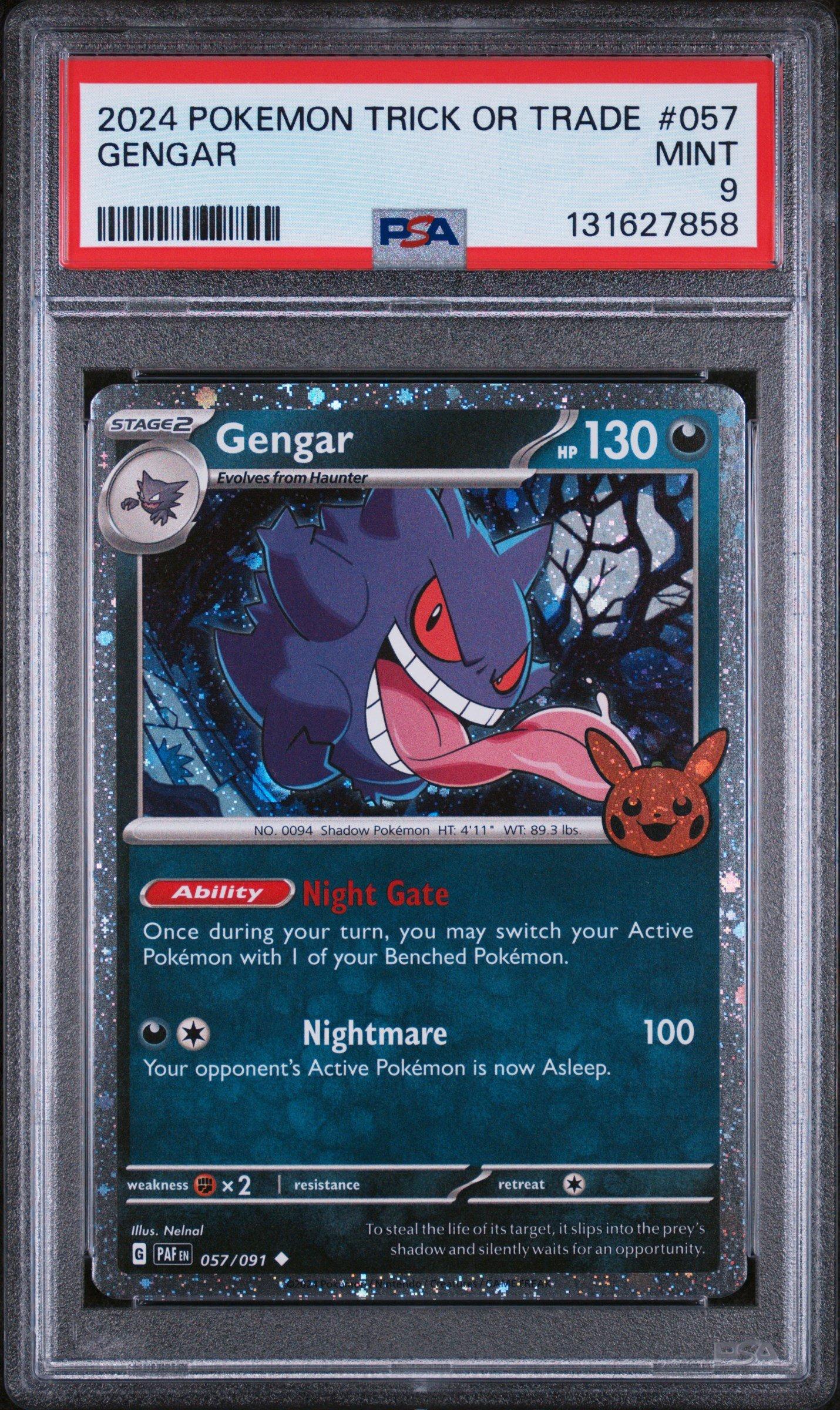 2024 Pokemon Trick Or Trade 057 Gengar PSA 9 Graded Card | GameStop