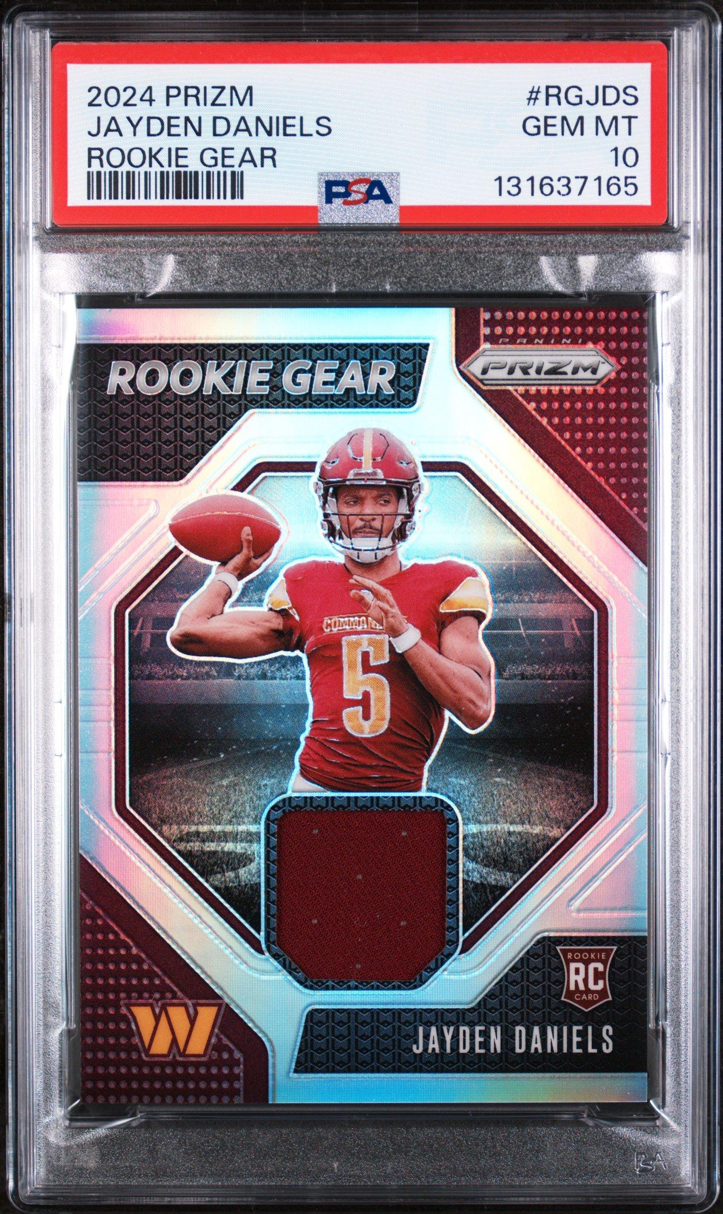 2024 Panini Prizm Rookie Gear Rgjds Jayden Daniels PSA 10