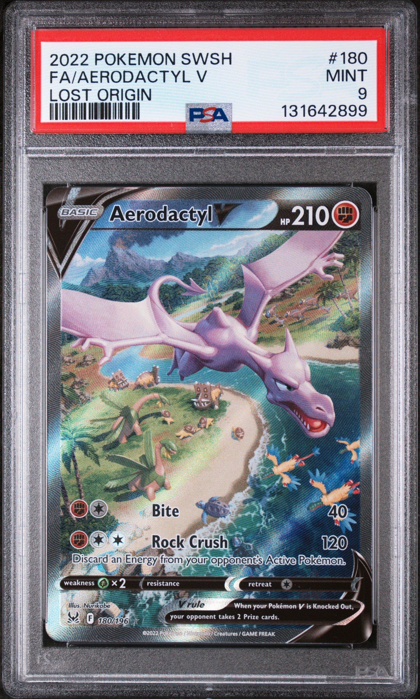 2022 Pokemon Sword & Shield Lost Origin 180 Full Art/aerodactyl V