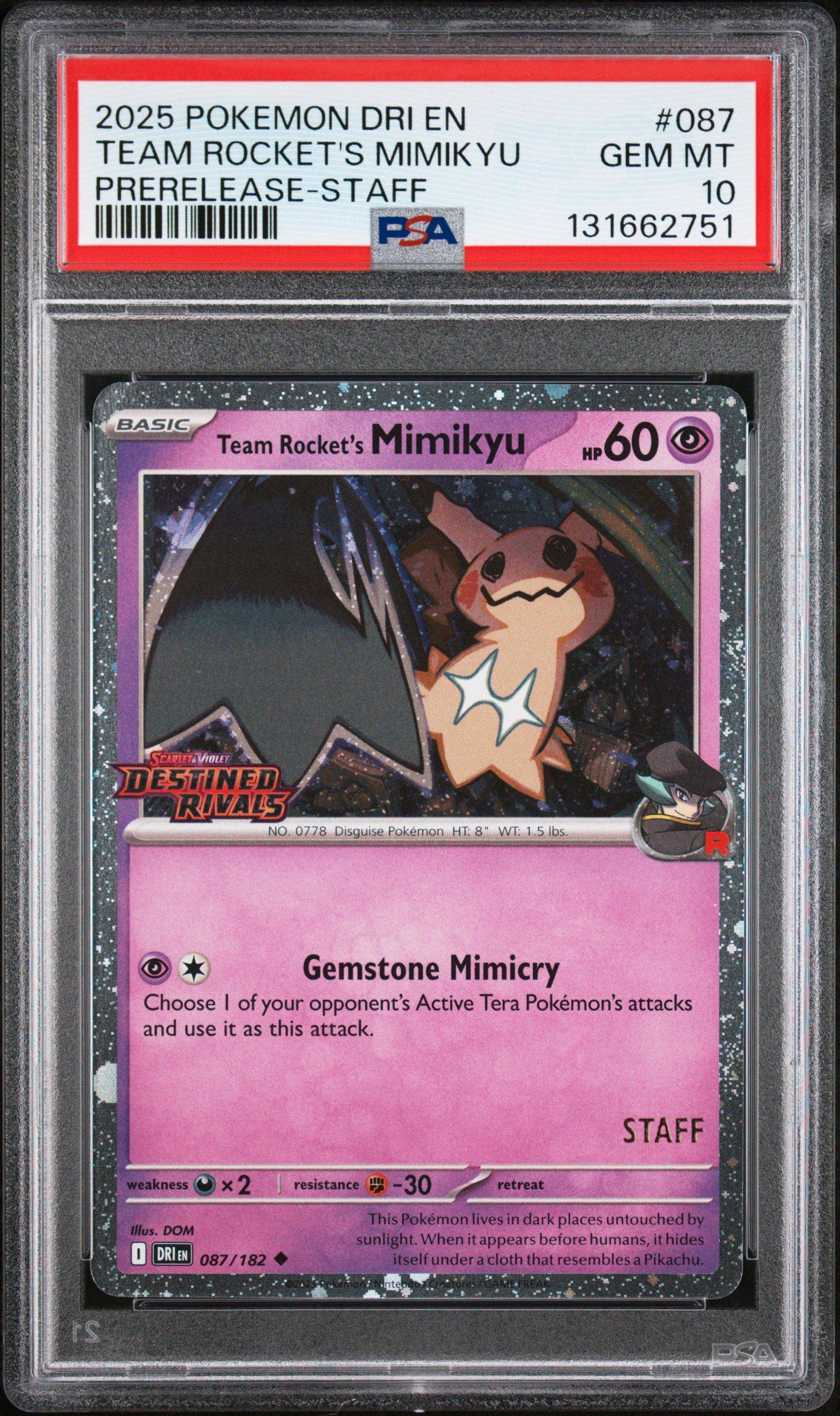 2025 Pokemon Dri En-destined Rivals 087 Team Rocket's Mimikyu