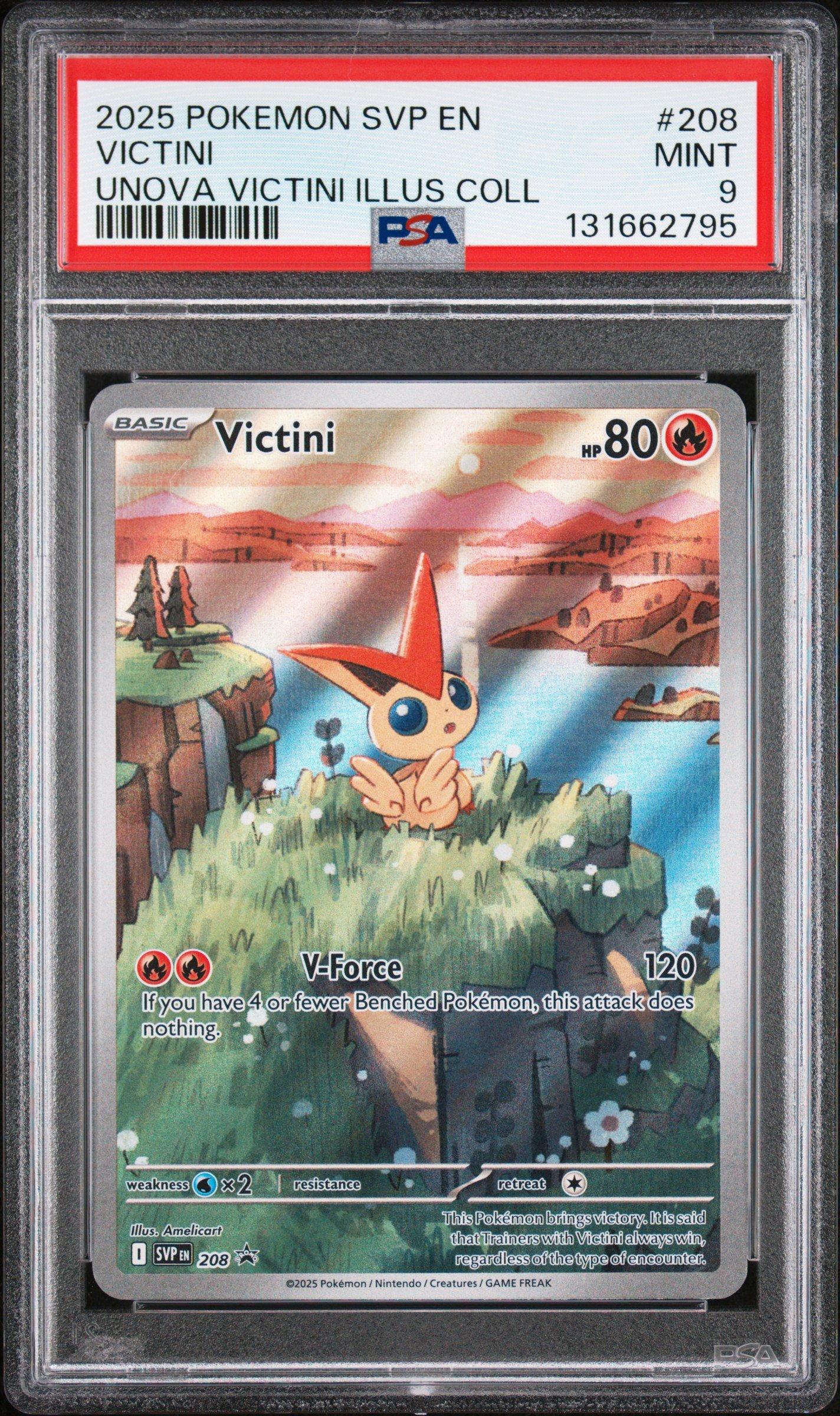 2025 Pokemon Svp En-sv Black Star Promo 208 Victini Unova Victini  Illustration Collection PSA 9 Graded Card | GameStop