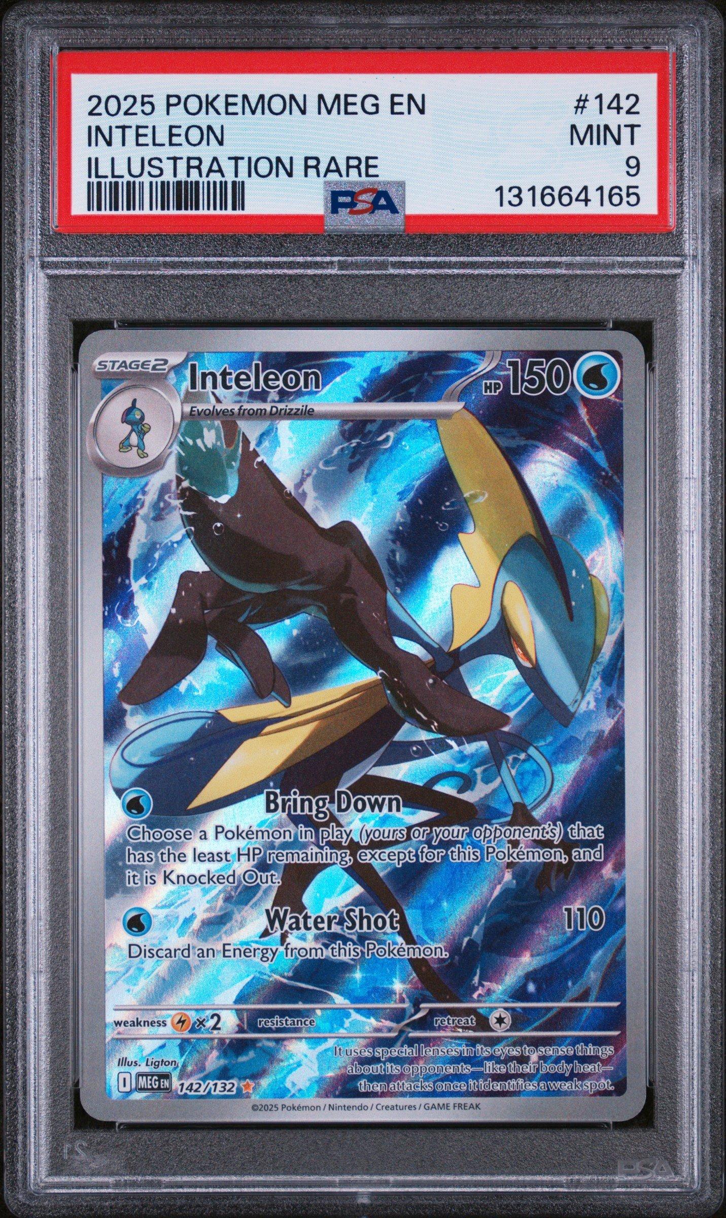 ポケモンカード PSAグレード付きセット 2025 Pokemon Meg En-mega Evolution 142 Inteleon Illustration Rare