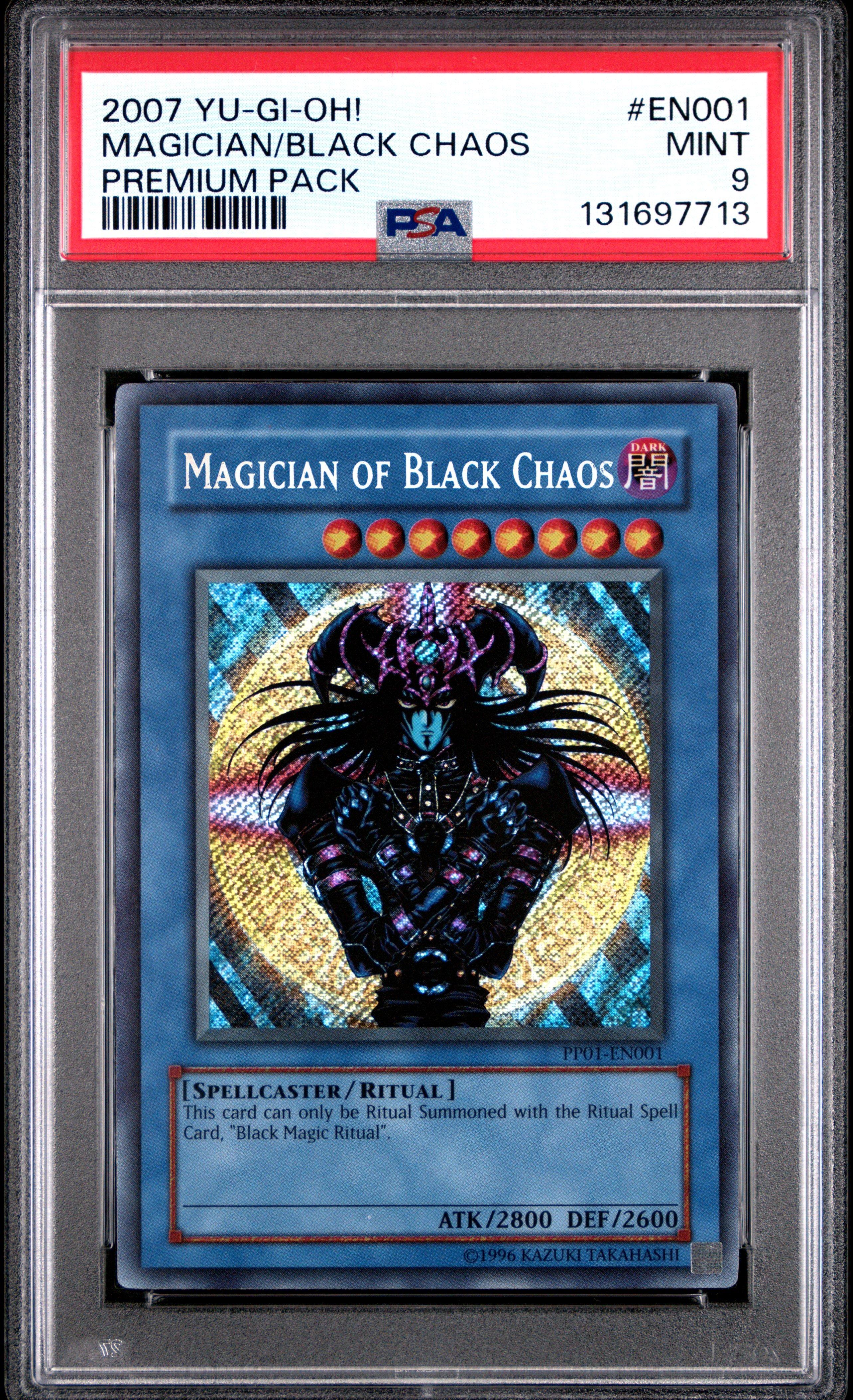 秋*晴様 遊戯王 ブラック・マジシャン PSA9 EXスターターボックス 2007 Yu-gi-oh! Premium Pack En001 Magician Of Black Chaos PSA 9