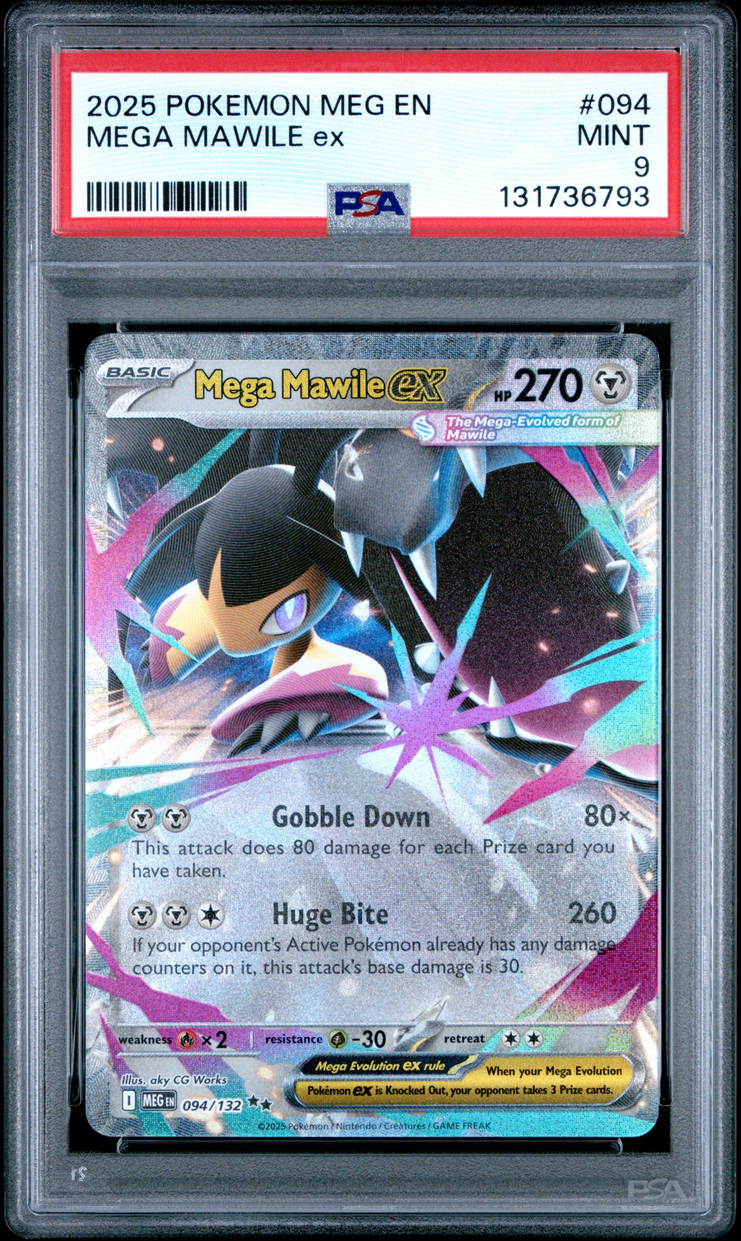 2025 Pokemon Meg En-mega Evolution 094 Mega Mawile Ex PSA 9 Graded Card |  GameStop