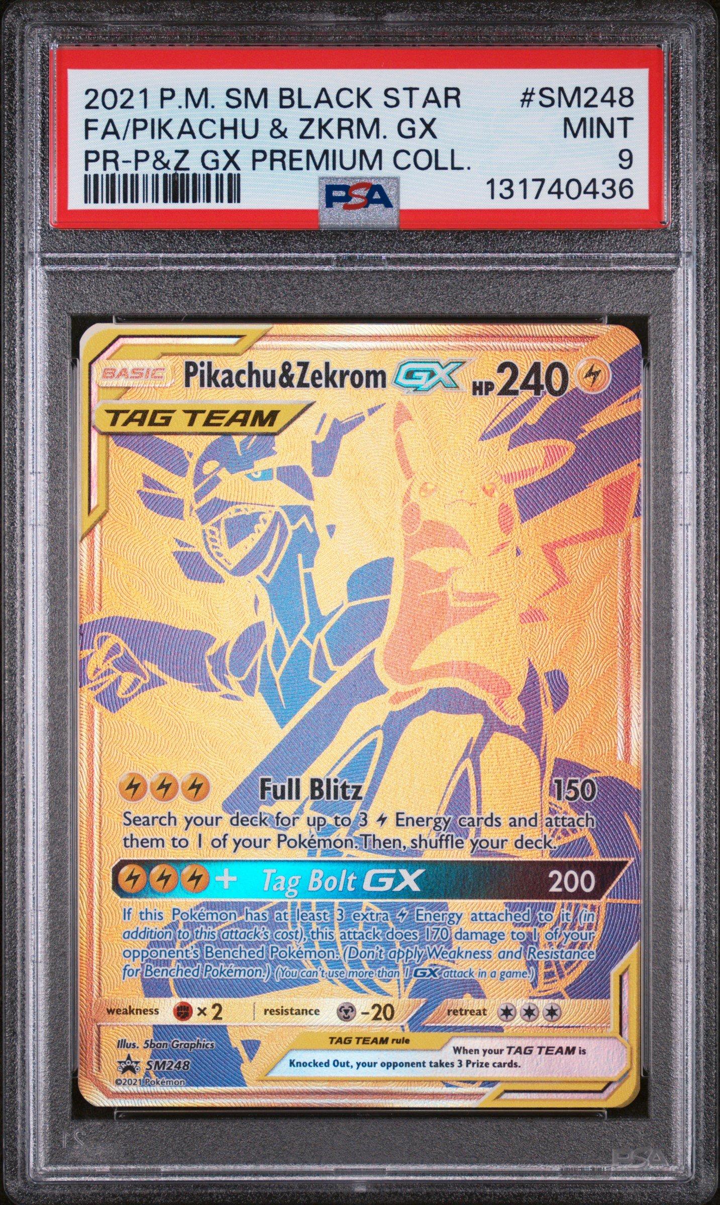 pokemon pikachu and zekrom gx card TCG RarityPromo Hit Points240 HP Lightning Pikachu & Zekrom GX 2019