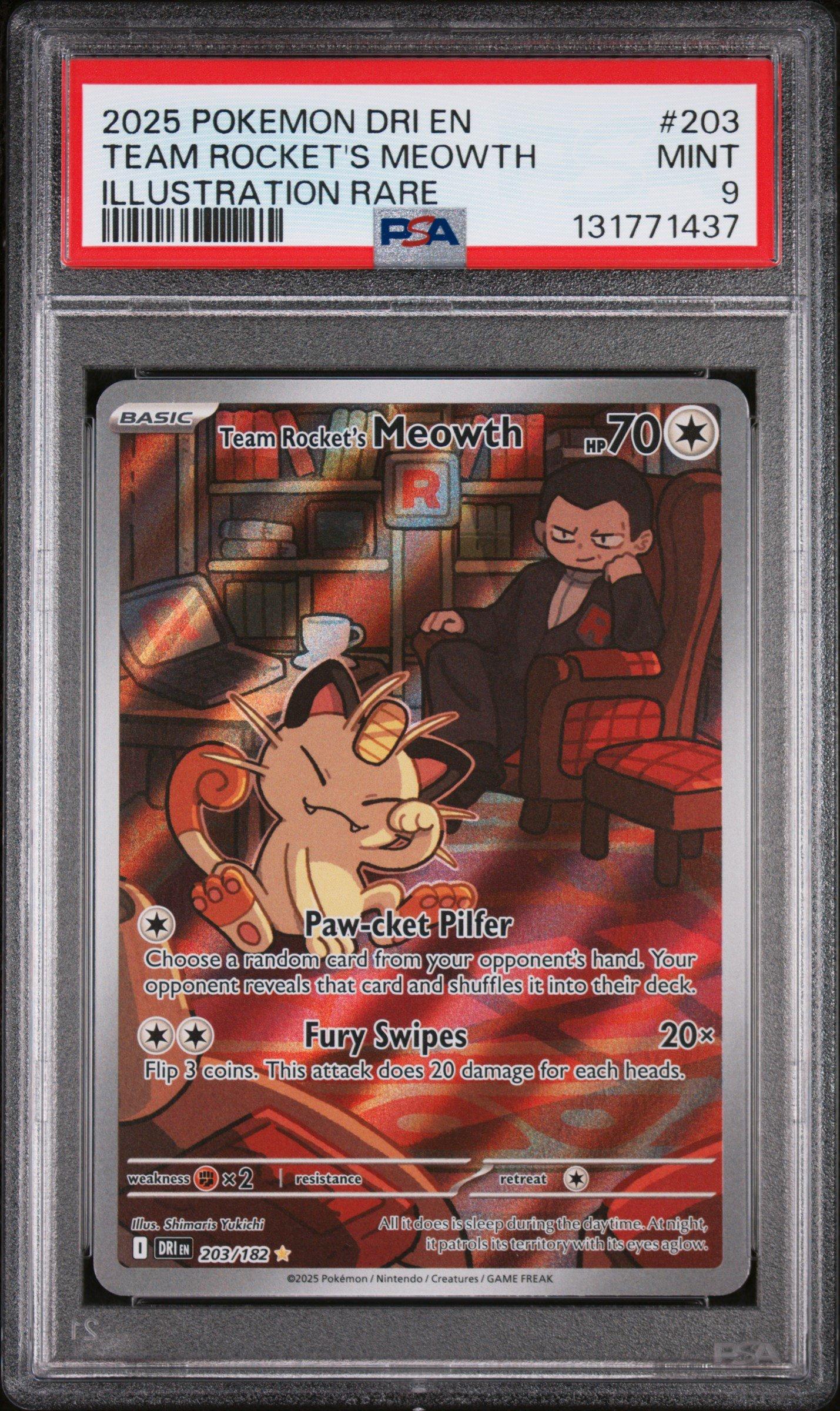2025 Pokemon Dri En-destined Rivals 203 Team Rocket's Meowth