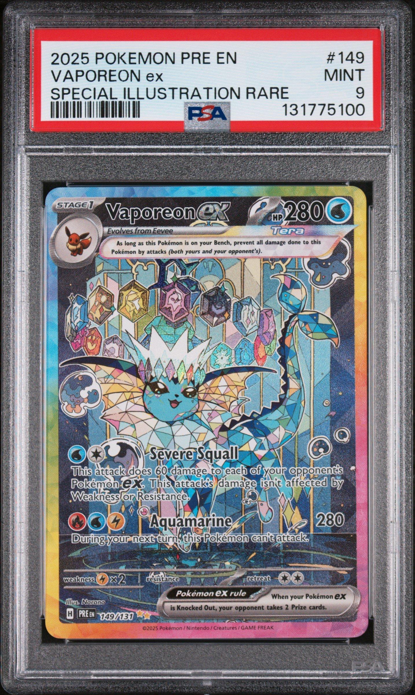 pokemon cards vaporeon ex Pokemon Card Vaporeon ex - Terastal Festival ex main image 0