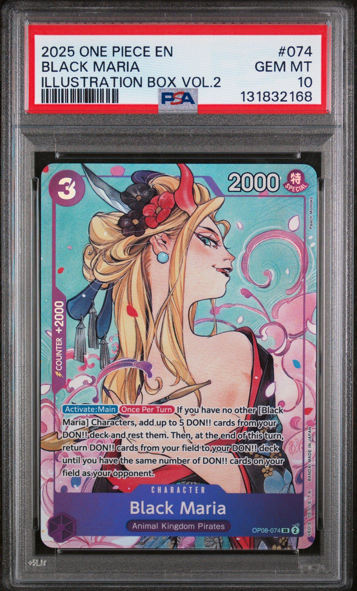 2025 One Piece Promos 074 Black Maria Illustration Box Vol.2 PSA