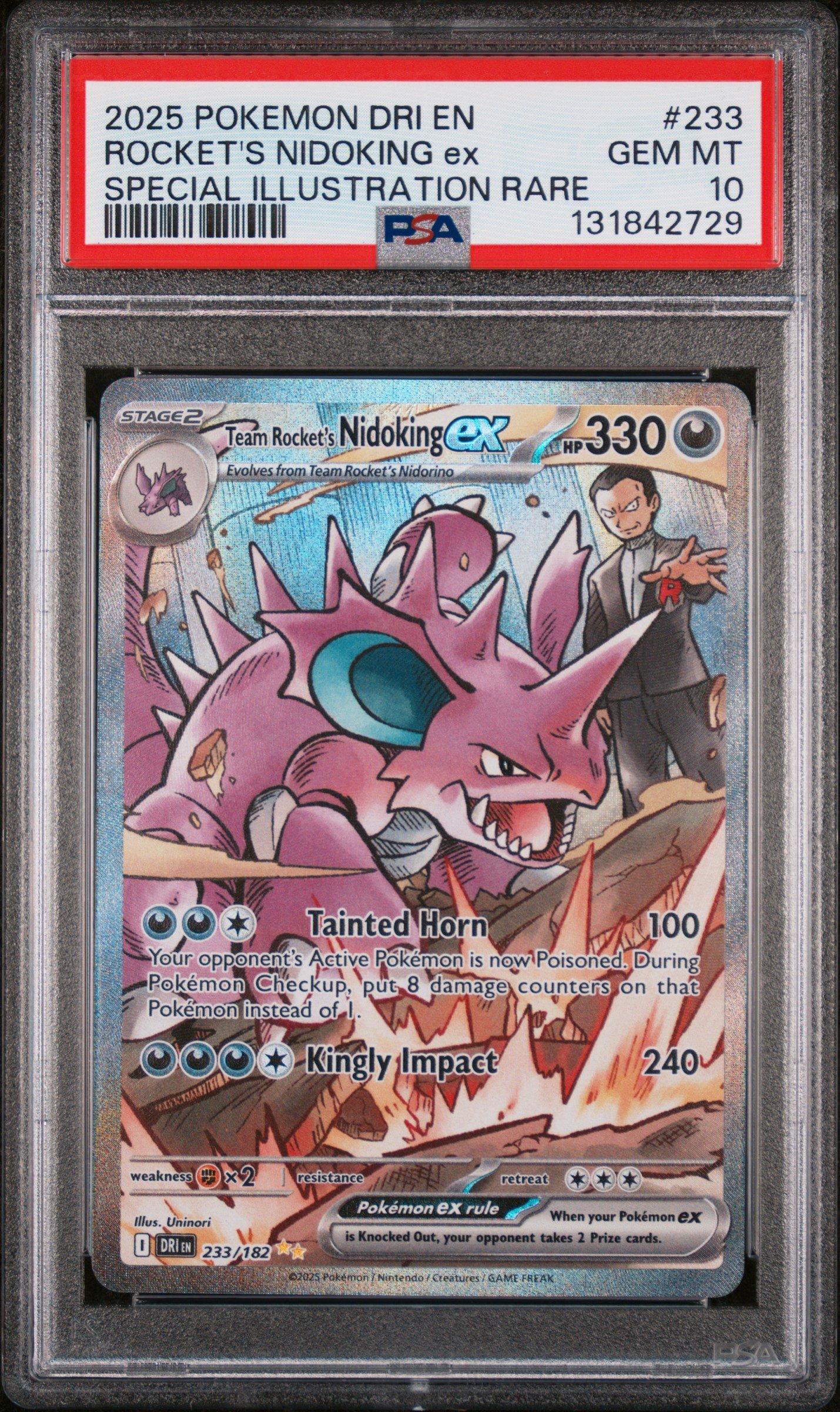 2025 Pokemon Dri En-destined Rivals 233 Team Rocket's Nidoking Ex