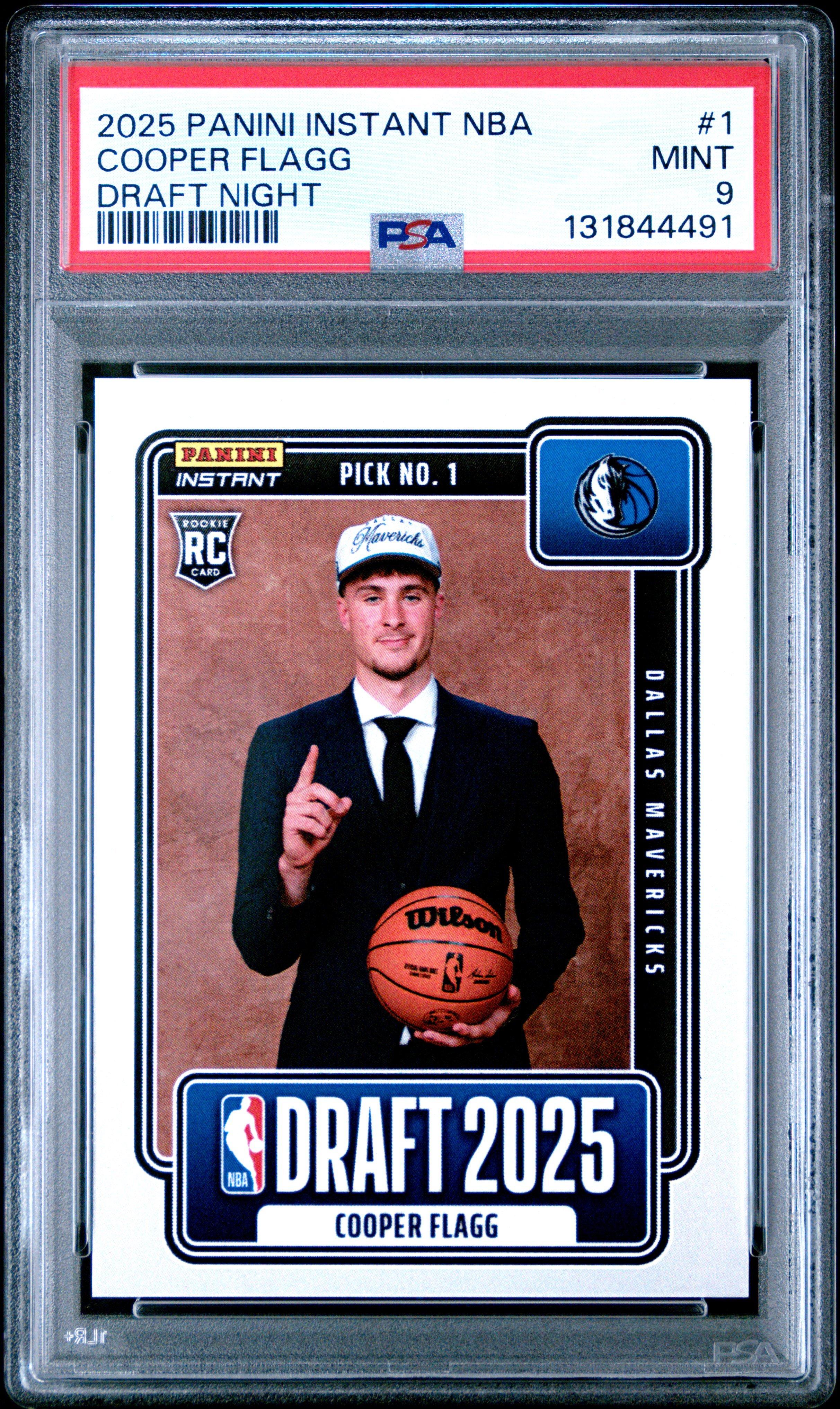 2025 Panini Instant Nba Draft Night 1 Cooper Flagg PSA