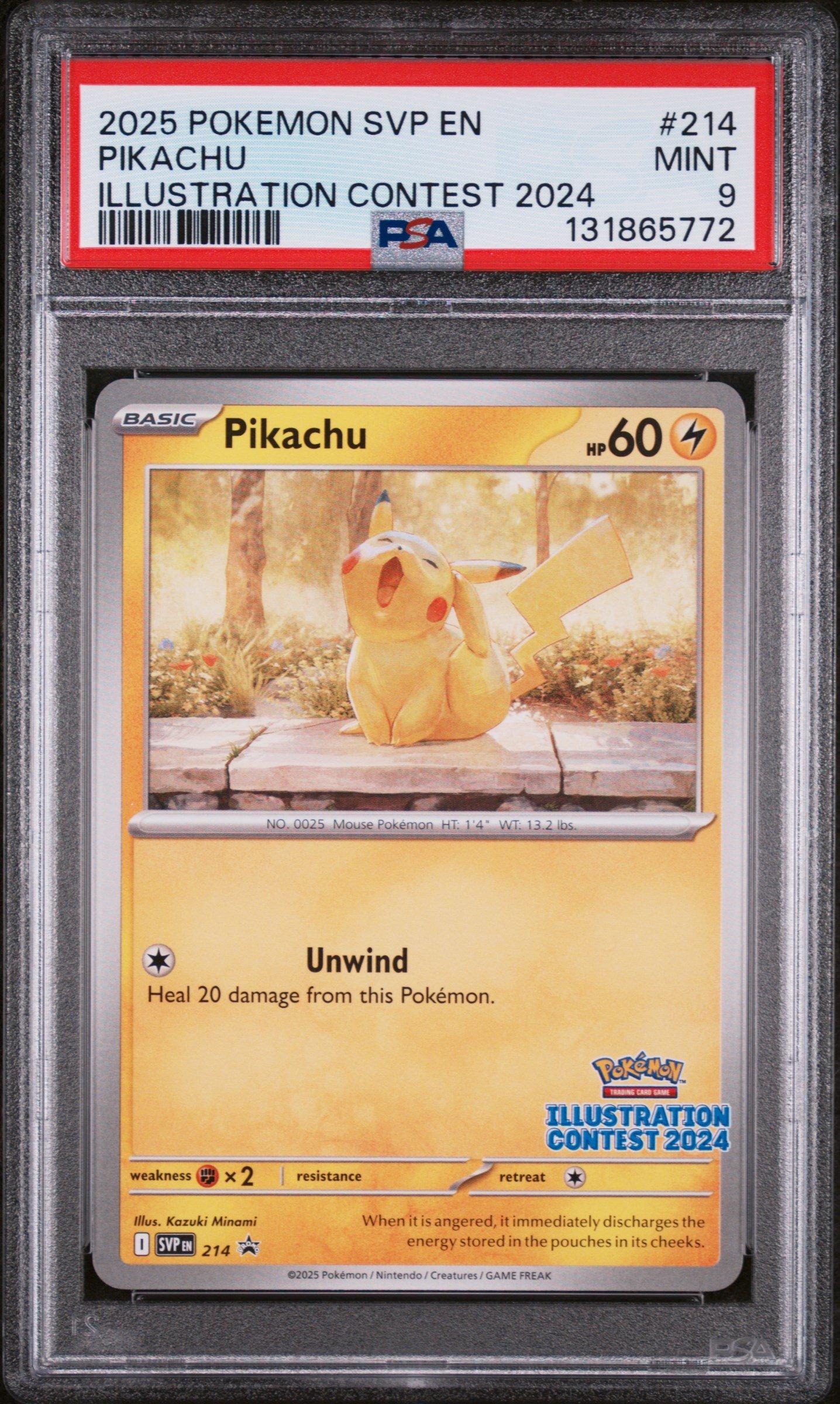 2025 Pokemon Svp En-sv Black Star Promo 214 Pikachu Illustration