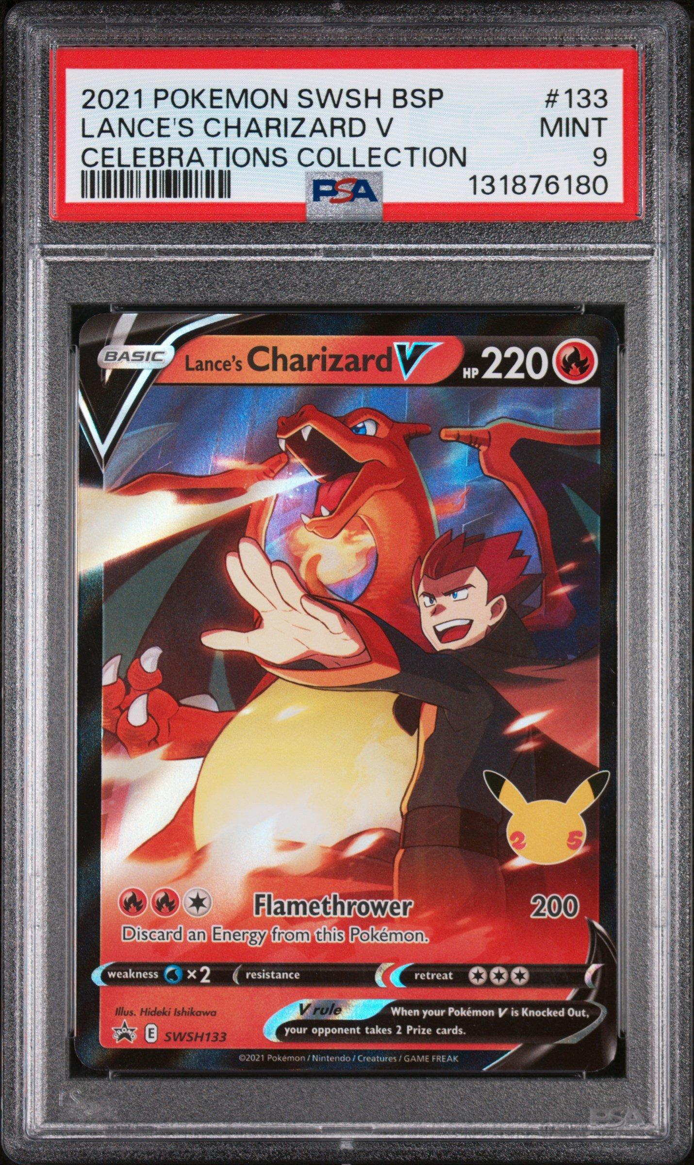 2021 Pokemon Swsh Black Star Promo 133 Lance's Charizard V