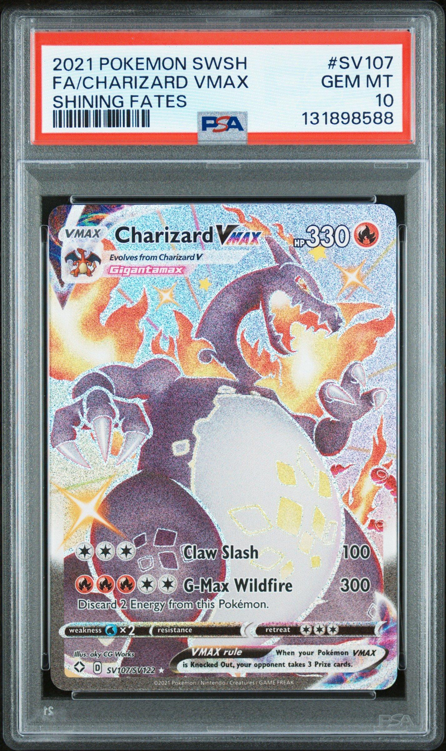 2021 Pokemon Sword & Shield Shining Fates Sv107 Full Art/charizard