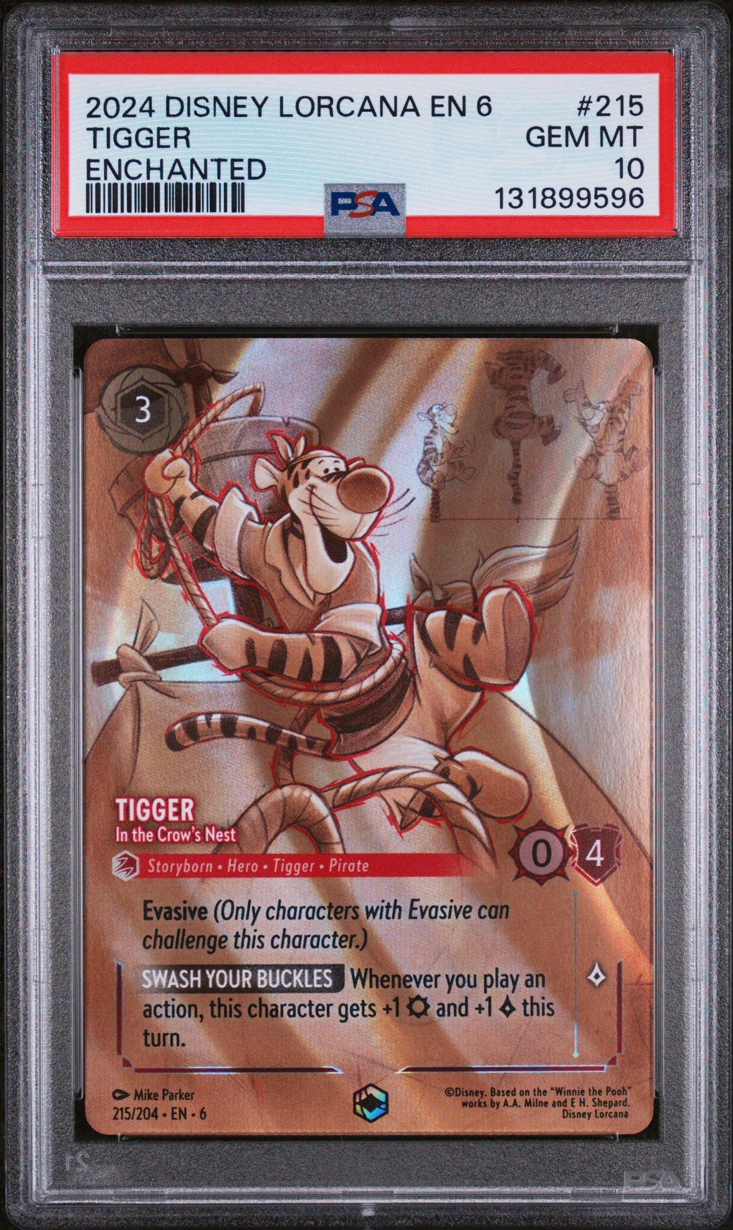 PSA10Disney Loracna野獣 #224 2159 2024 Disney Lorcana En 6-azurite Sea 215 Tigger - In The Crow's