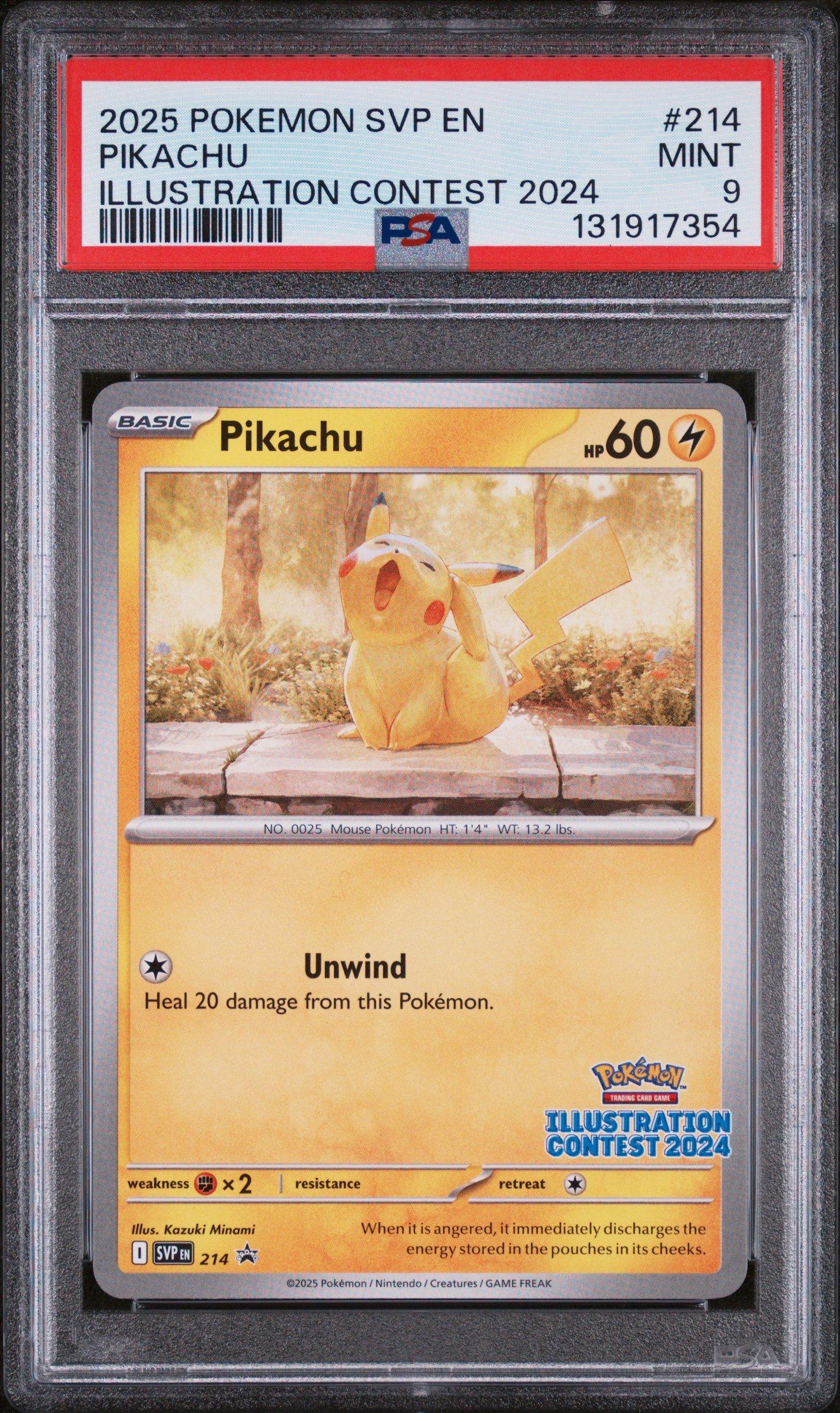 2025 Pokemon Svp En-sv Black Star Promo 214 Pikachu Illustration