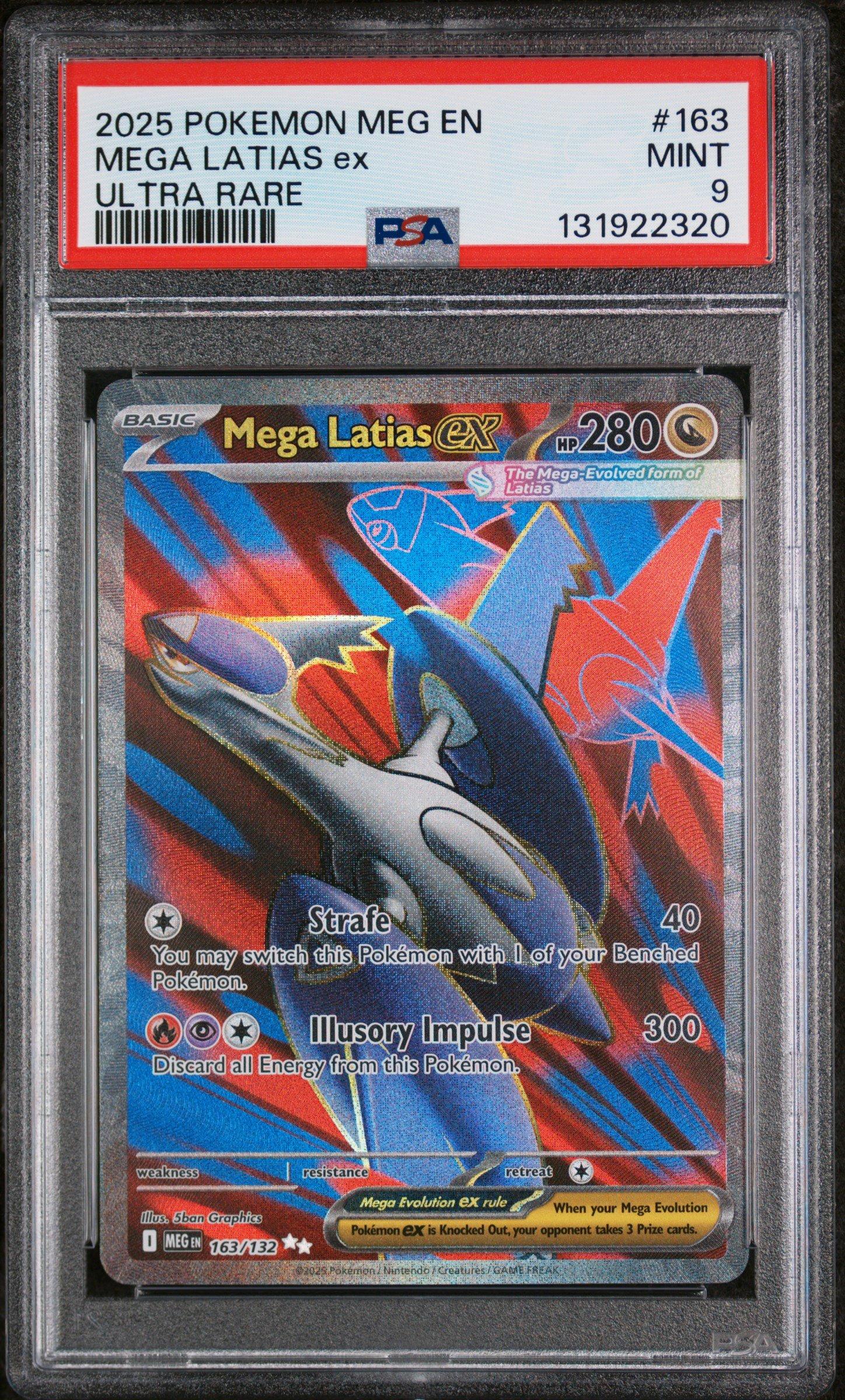 2025 Pokemon Meg En-mega Evolution 163 Mega Latias Ex Ultra Rare PSA