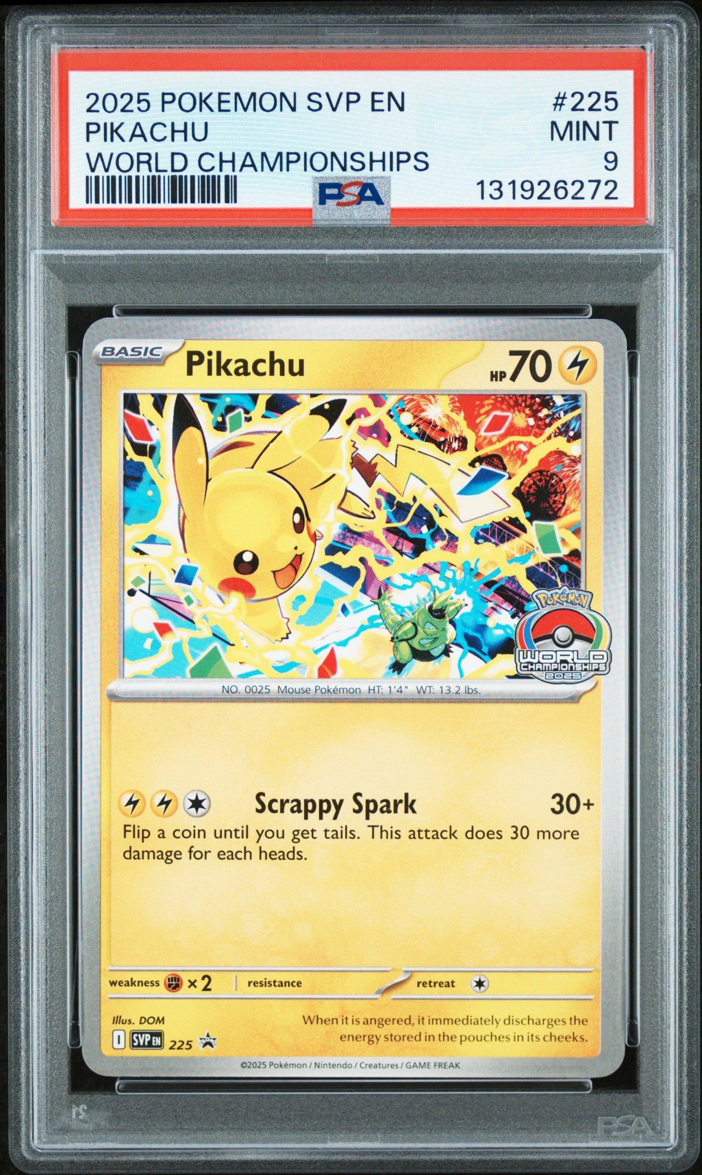 2025 Pokemon Svp En-sv Black Star Promo 225 Pikachu World