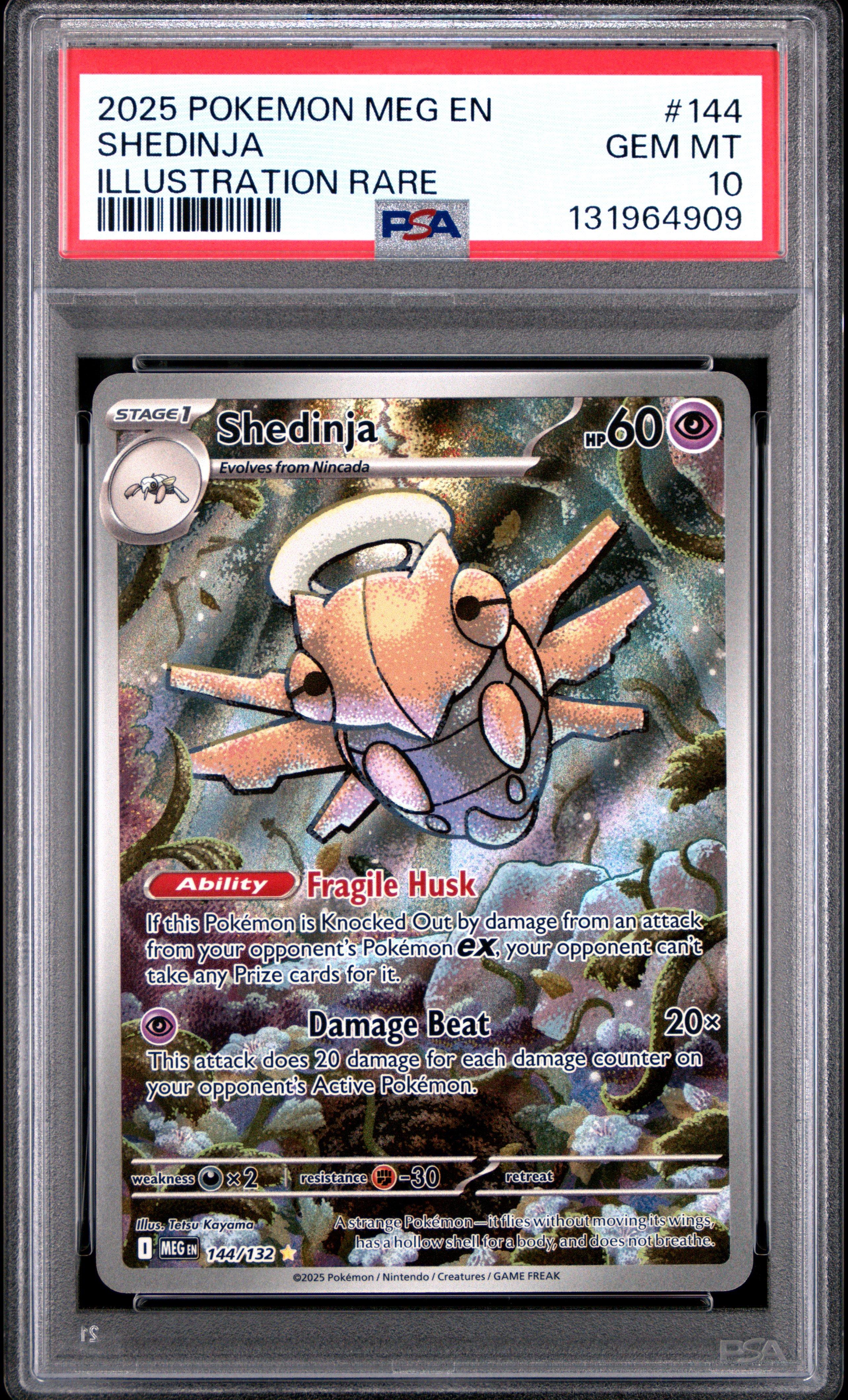 2025 Pokemon Meg En-mega Evolution 144 Shedinja Illustration Rare