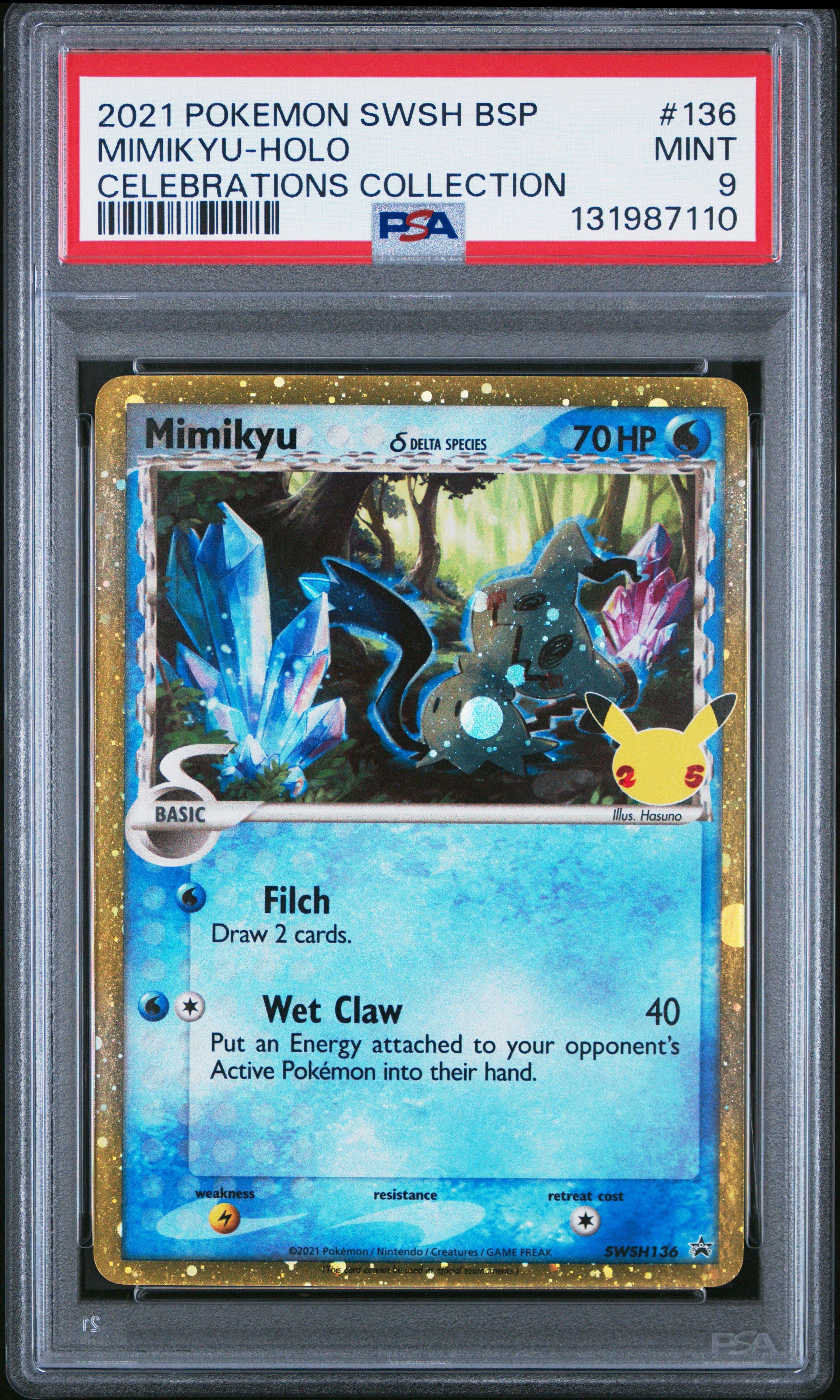 2021 Pokemon Swsh Black Star Promo 136 Mimikyu-holo Celebrations