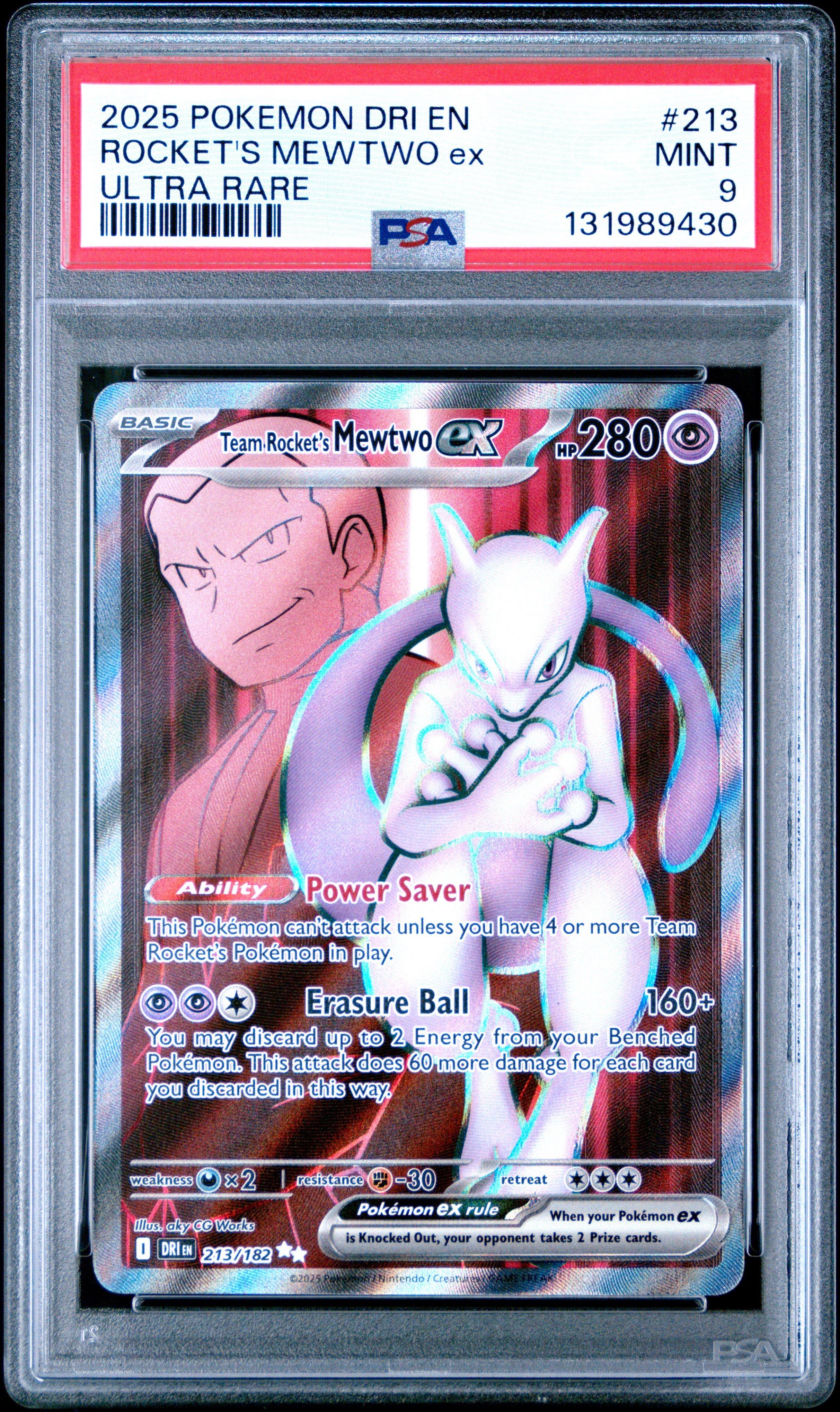2025 Pokemon Dri En-destined Rivals 213 Team Rocket's Mewtwo Ex