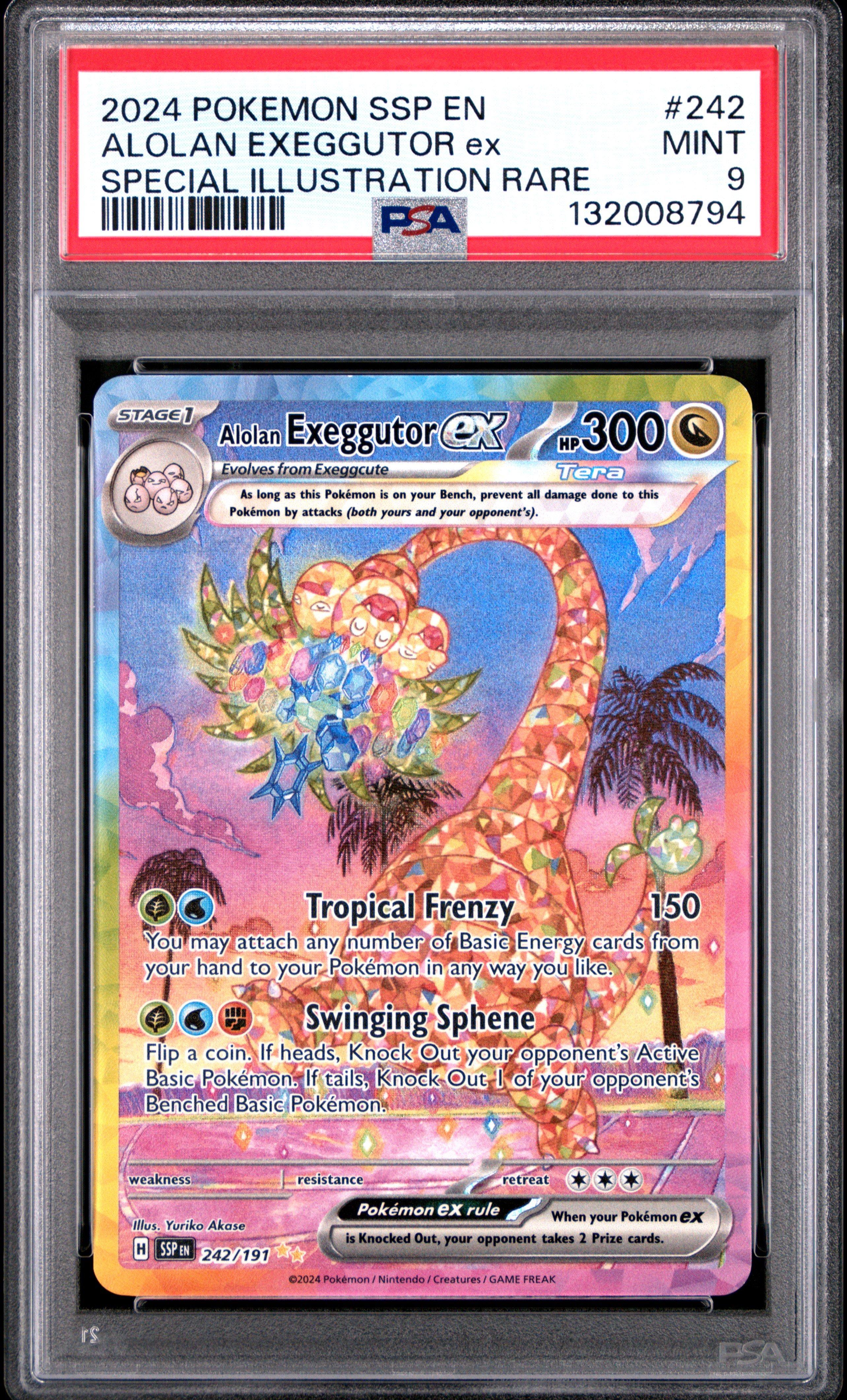 2024 Pokemon Ssp En-surging Sparks 242 Alolan Exeggutor Ex Special