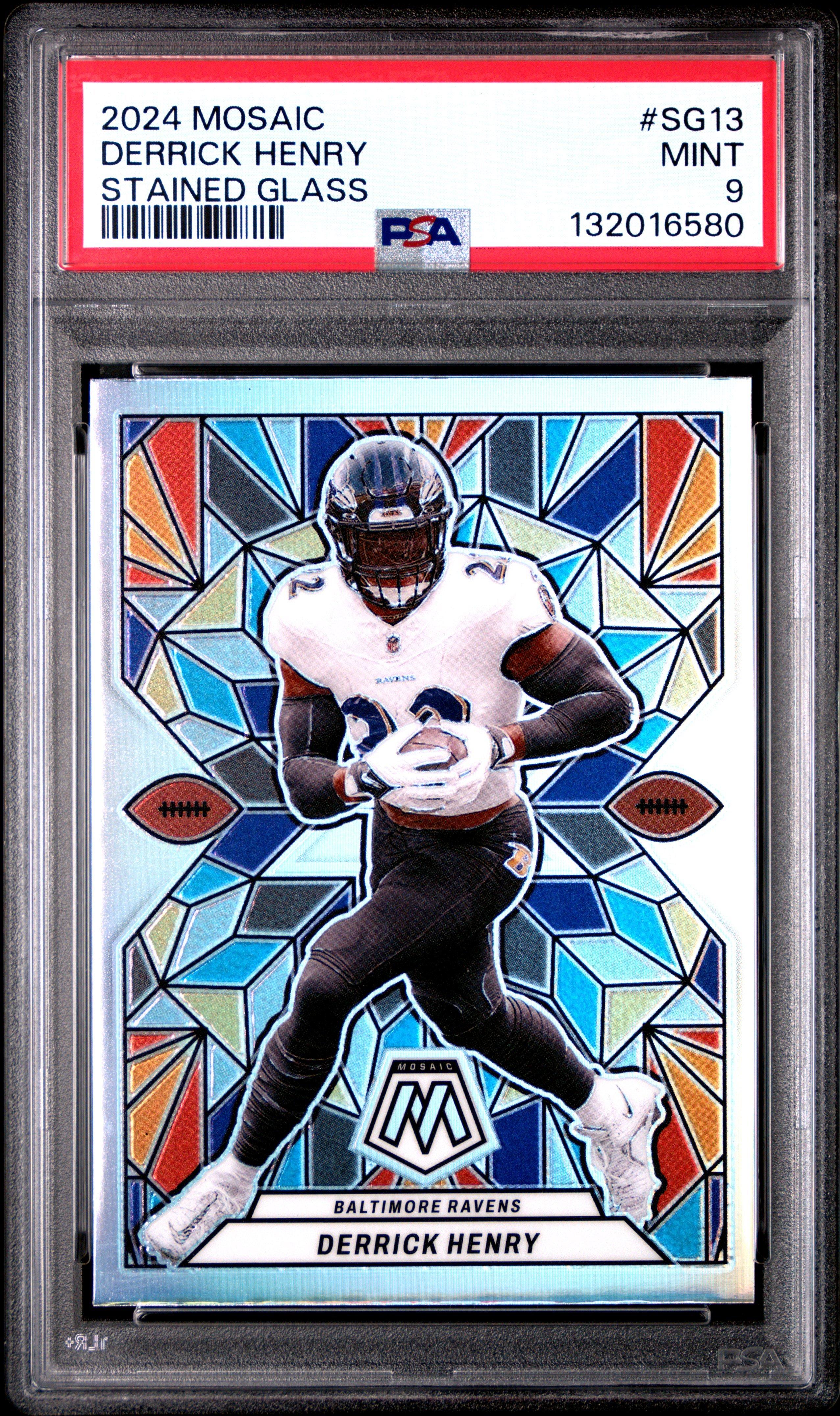 2024 Panini Mosaic Stained Glass Sg13 Derrick Henry PSA 9 Graded