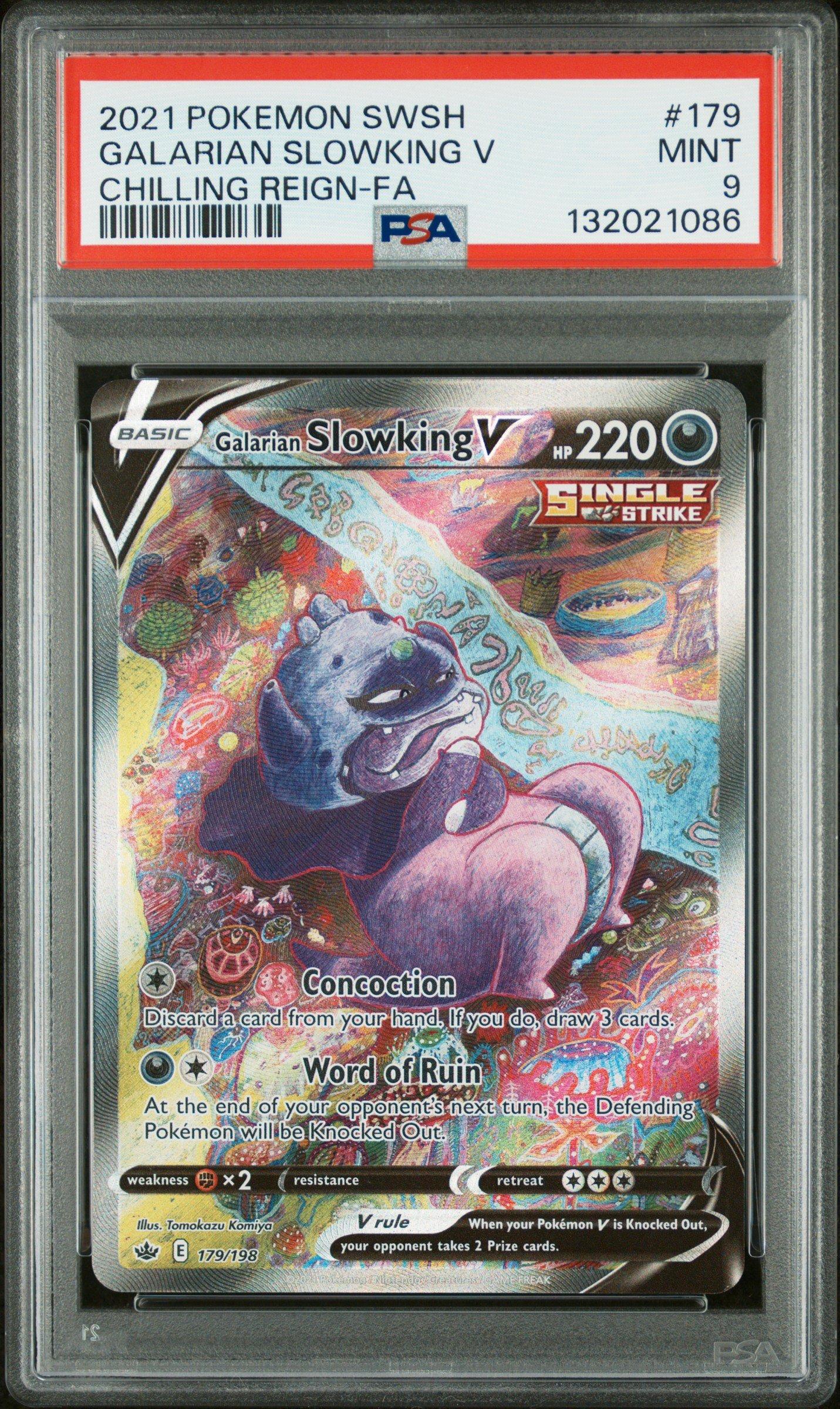 galarian slowking pokemon card V (178/198) Weakness Fighting ×2 Resistance None None Retreat Cost Galarian Slowking Pokémon TCG Art