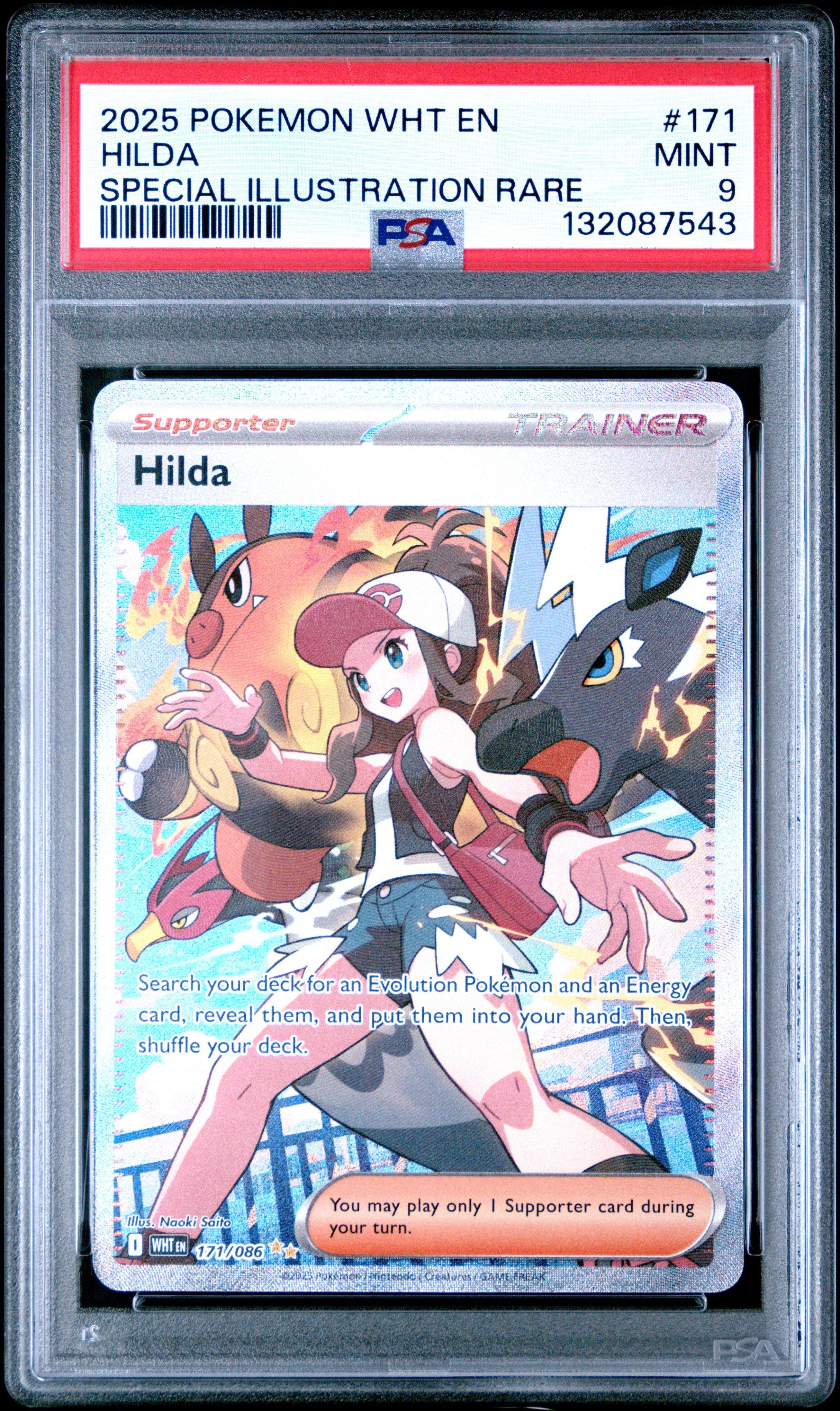 2025 Pokemon Wht En-white Flare 171 Hilda Special Illustration Rare PSA