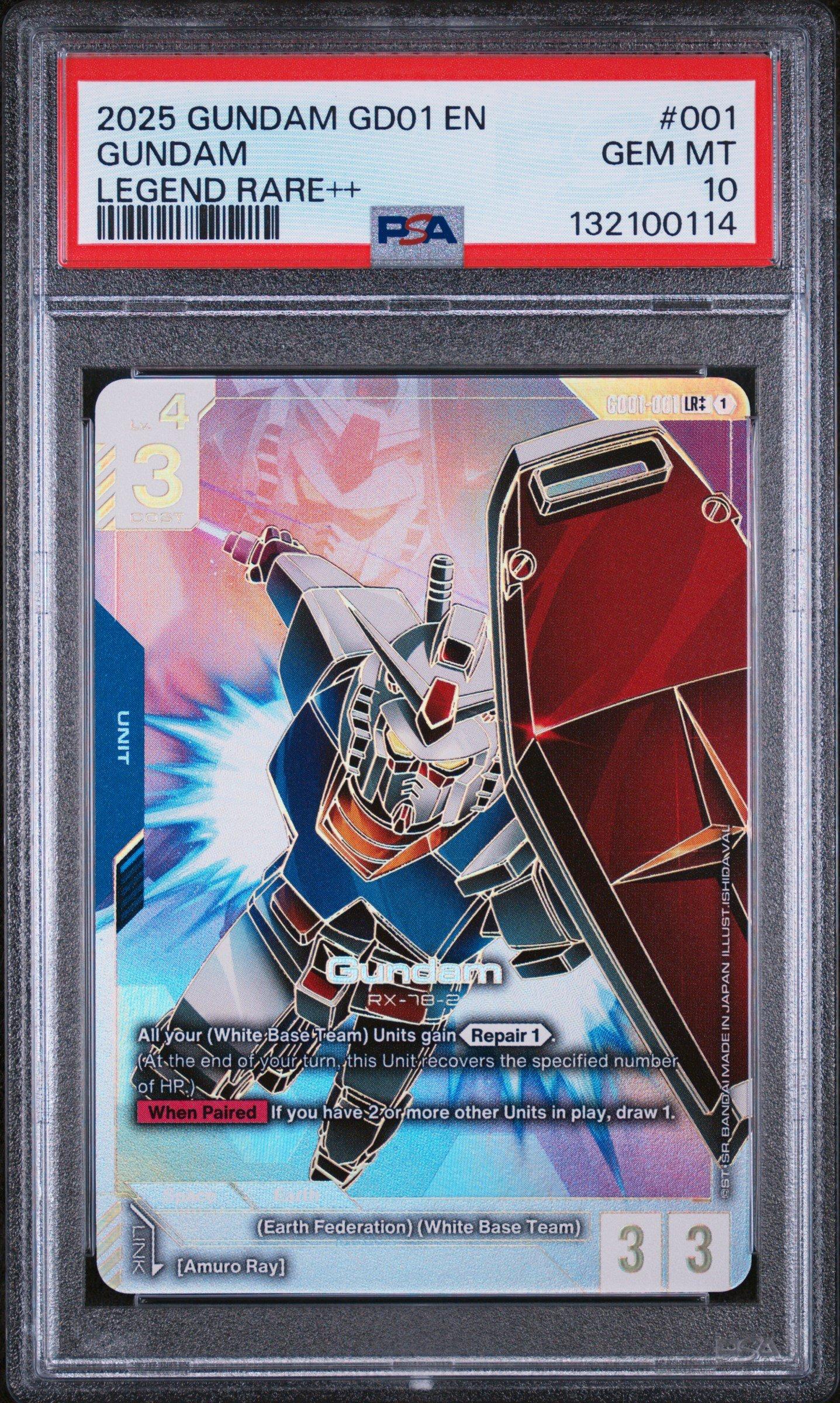 2025 Gundam Newtype Rising 001 Gundam Legend Rare++ PSA 10 | GameStop