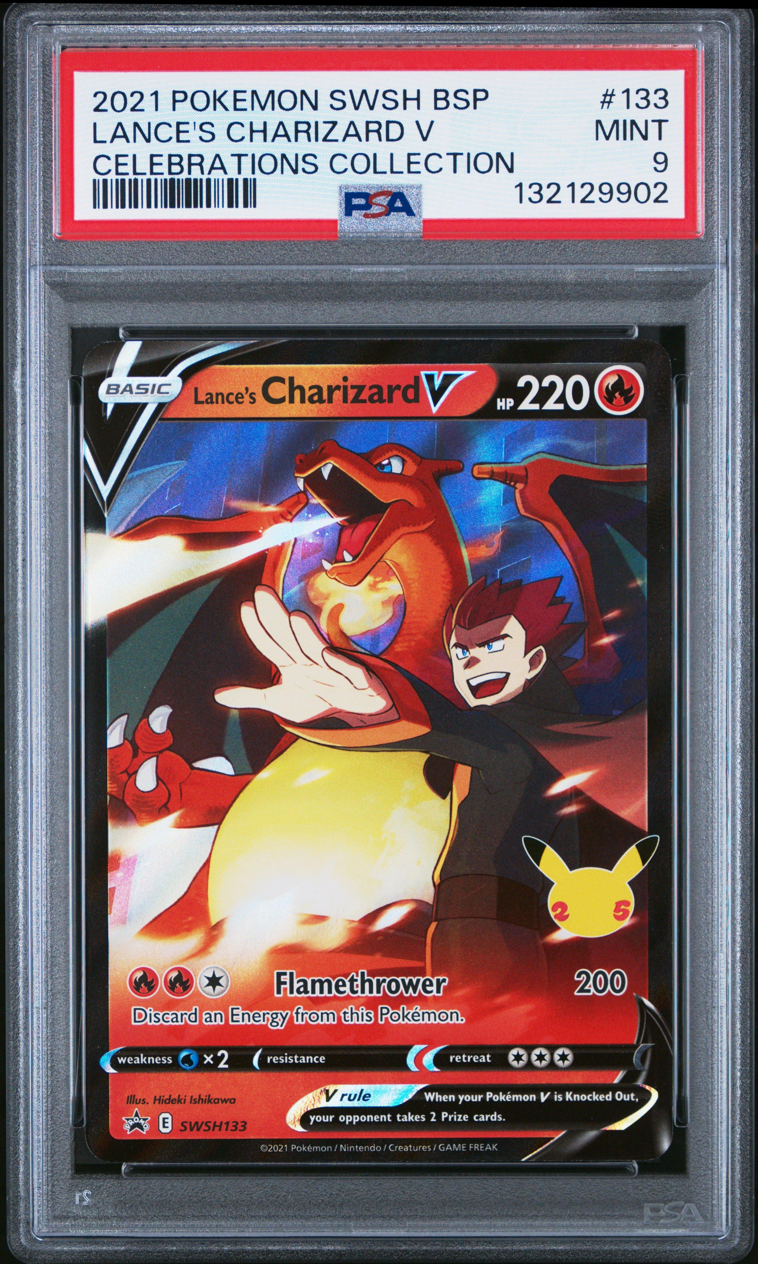 pokemon charizard celebrations card Holo - PSA 10 Light That Flamethrowerwith Lances Charizard V AGS (MINT+ 9.5) Charizard #4