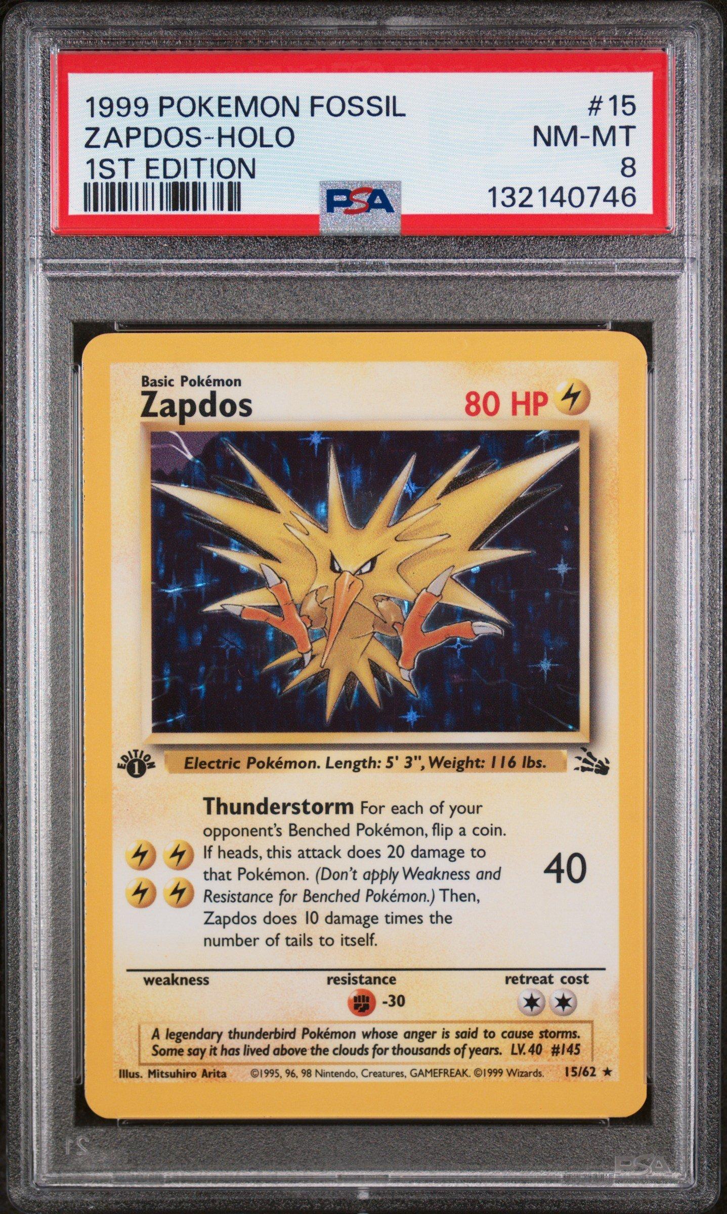 zapdos pokemon card 1995 2PC 1999 Base Mewtwo & BGS Cards sold at auction on 14th December Lightning Lightning 1995 Vintage Pokemon Card Zapdos