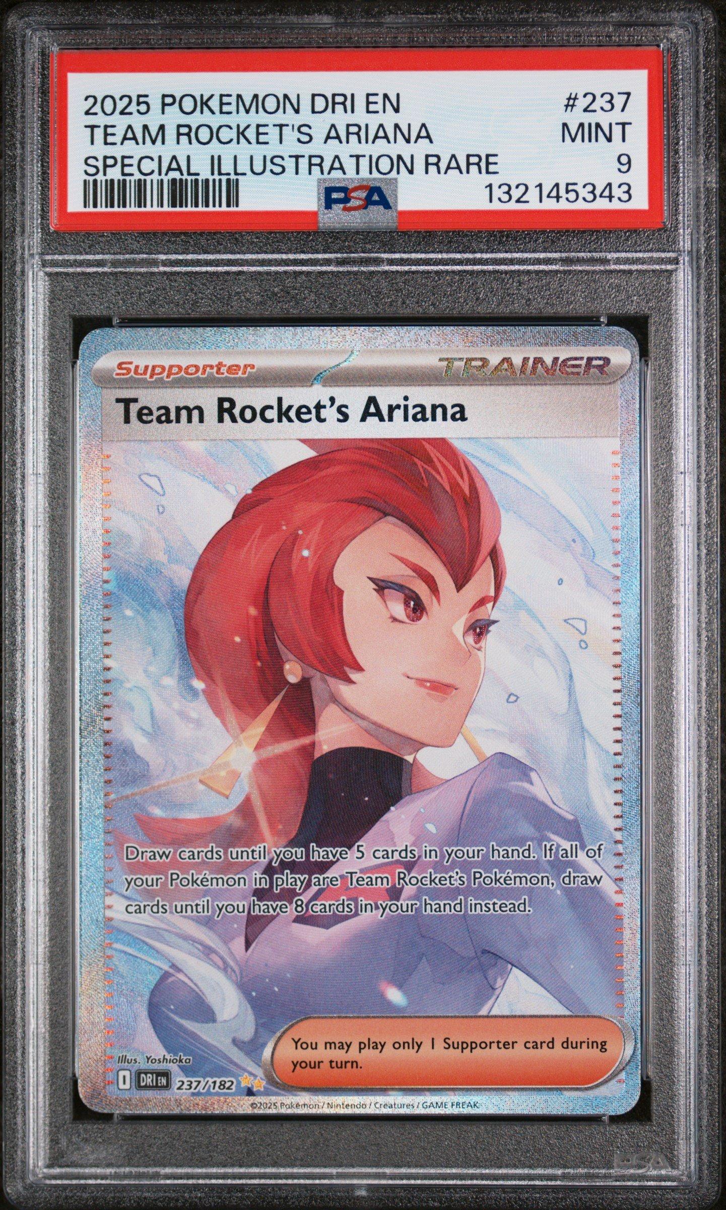 2025 Pokemon Dri En-destined Rivals 237 Team Rocket's Ariana Special  Illustration Rare PSA 9 Graded Card | GameStop