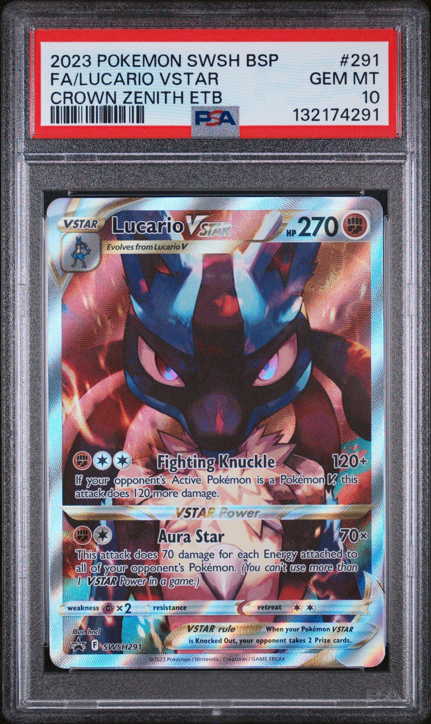 lucario v star pokmon card VSTAR Pokemon Crown Zenith Elite Trainer Box Black Promo #291 CGC 9 so wait until theyve powered up their team to unleash this punishing move Lucario VSTAR SWSH291 - Pokmon