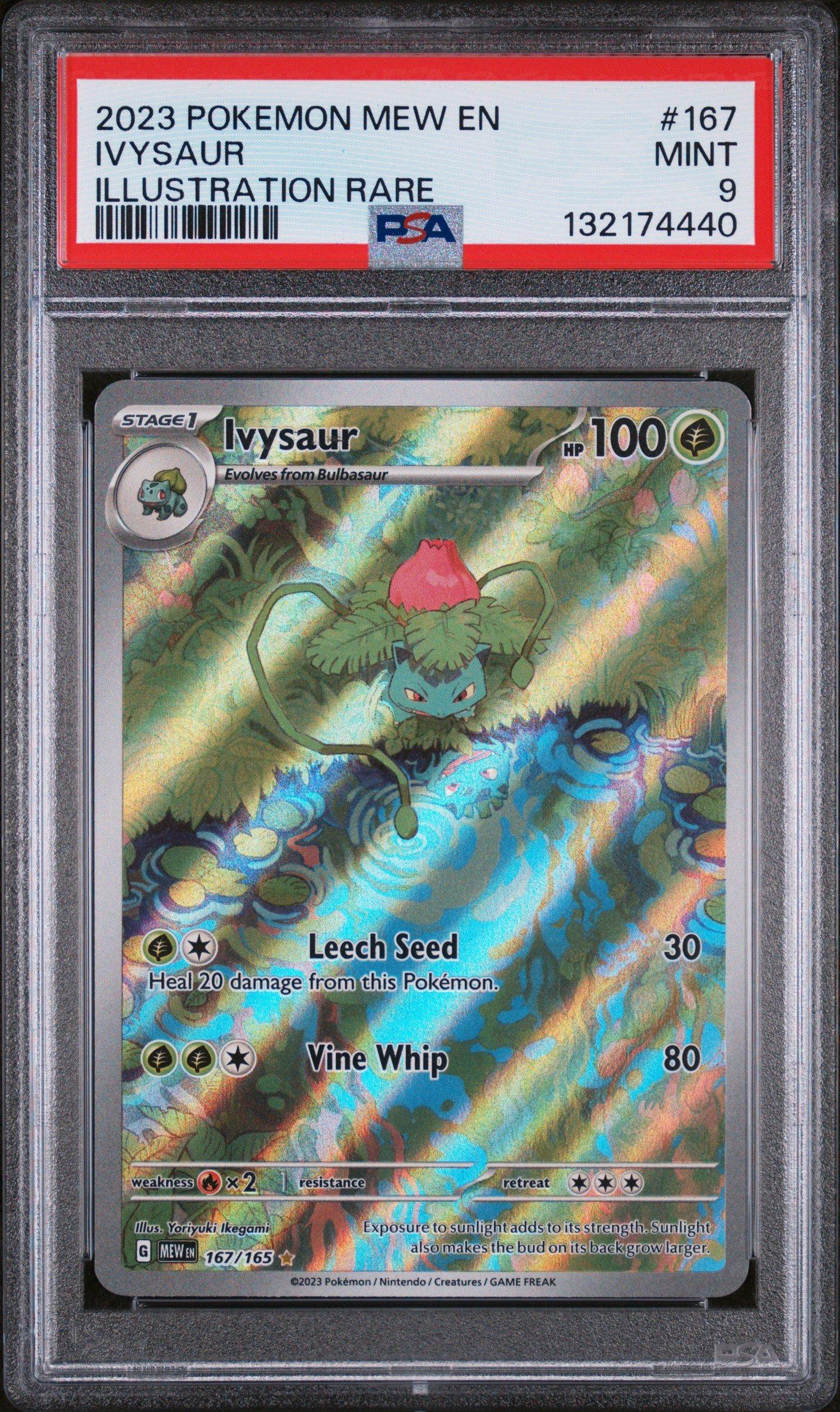2023 Pokemon Mew En-151 167 Ivysaur Illustration Rare PSA 9 Graded Card |  GameStop